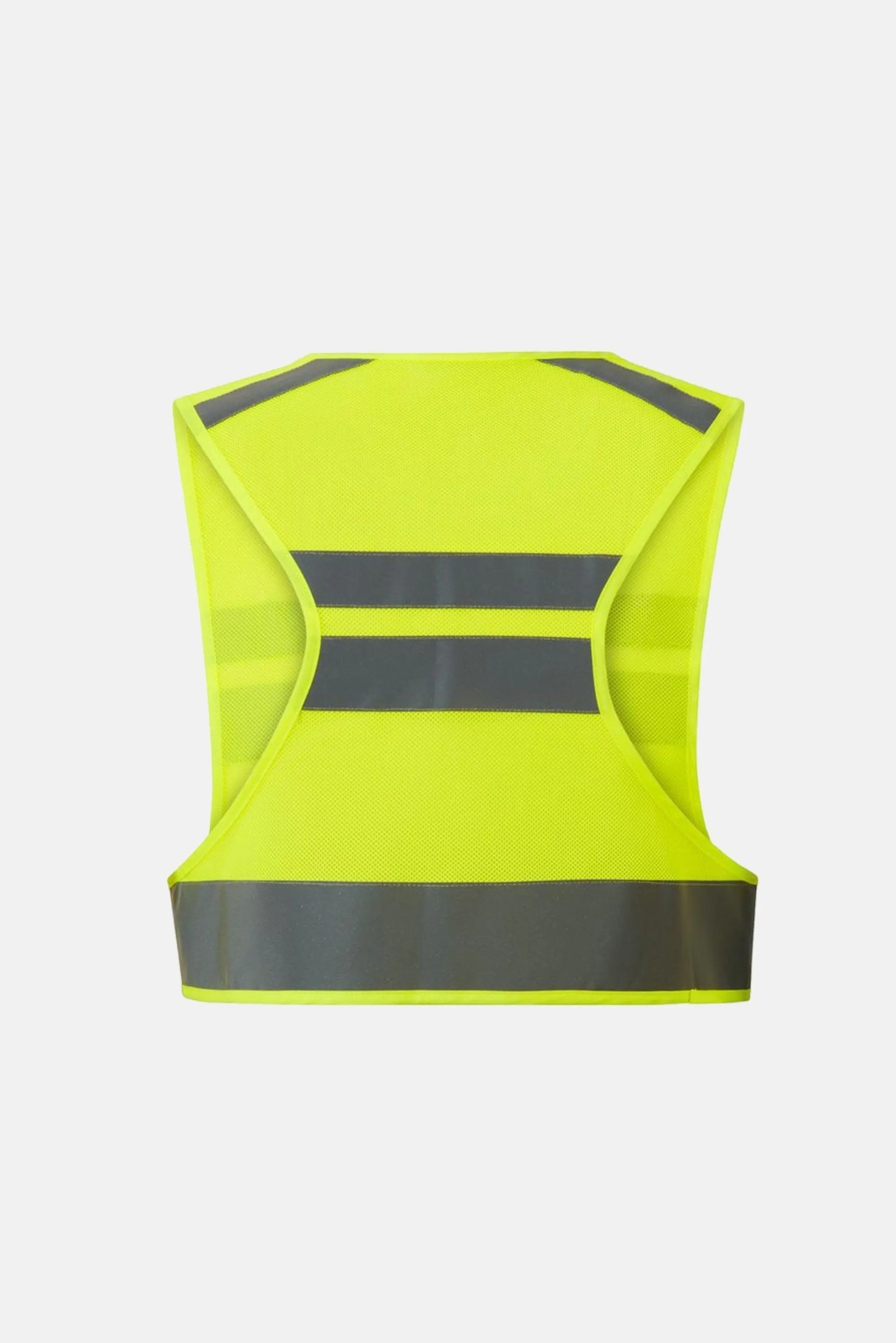 Men Sportswear Fit Sleeveless Reflective Vest, Lime Green/Silver