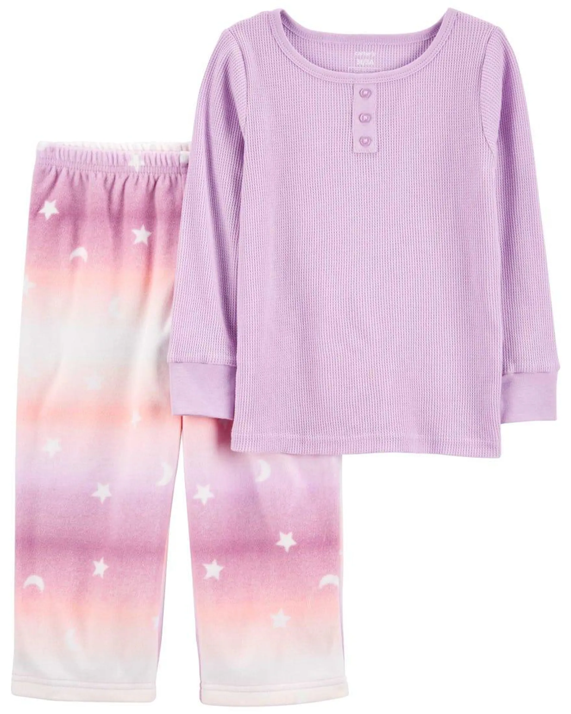 2-Piece Moon Thermal & Fleece PJs