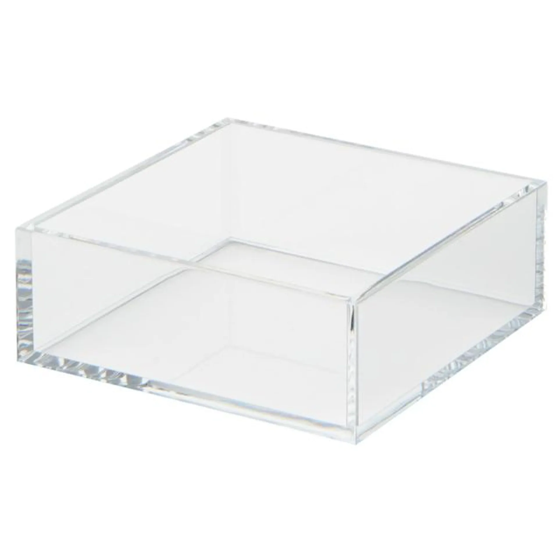 Stackable Acrylic Desktop Box, 8.4 x 8.4 x 3 cm, S, Clear