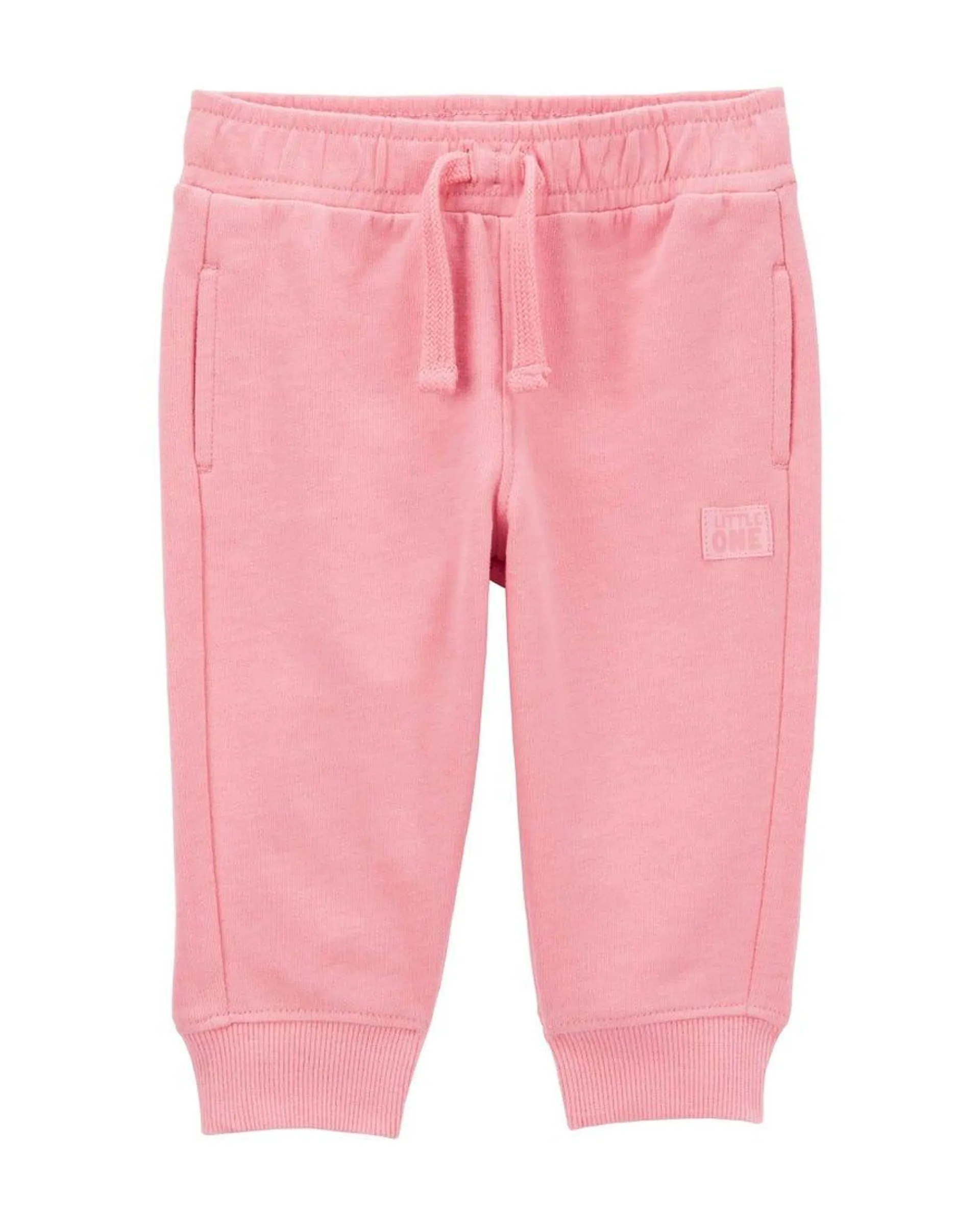 Pull-On French Terry Joggers - Pink