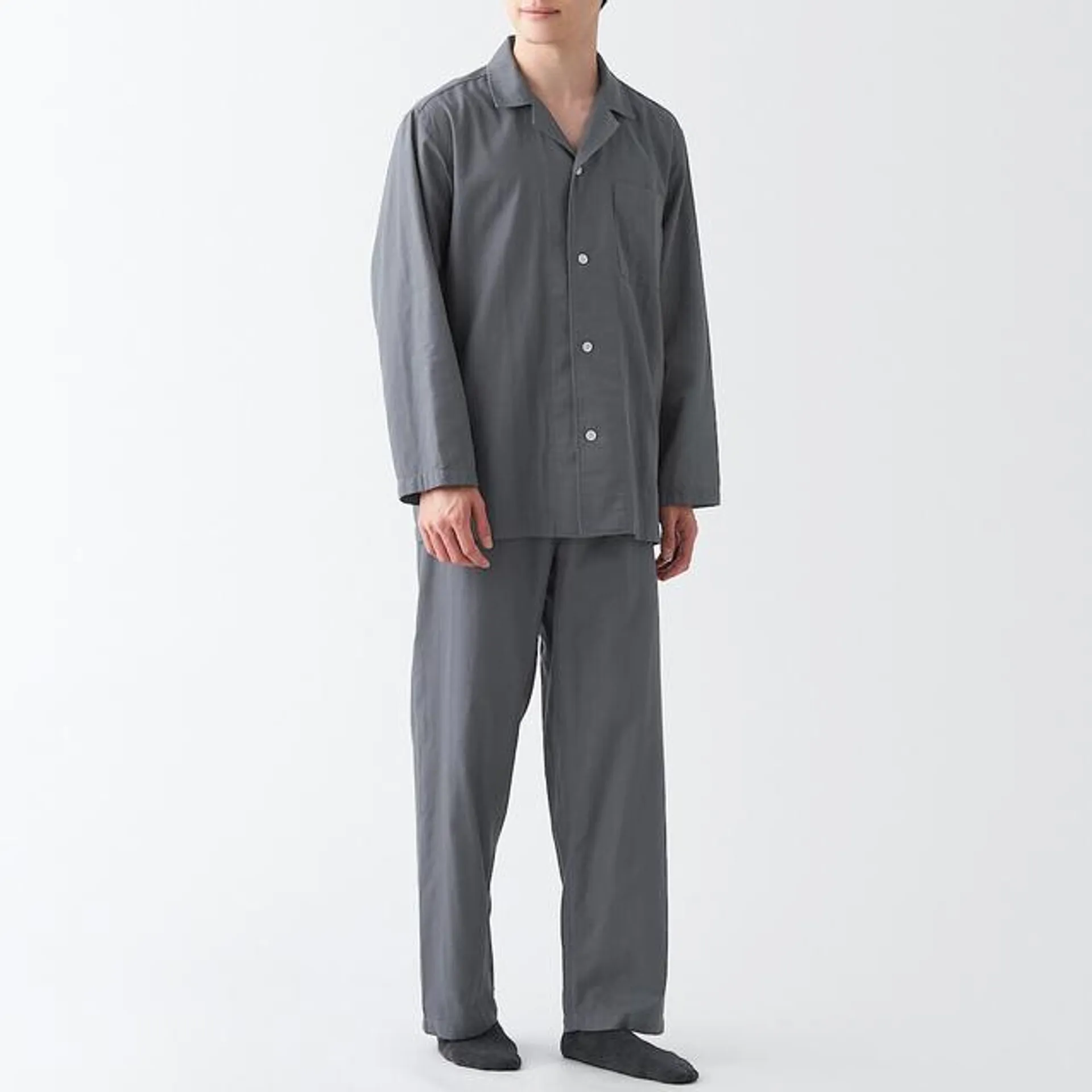Side Seamless Double Gauze Long Sleeves Pajamas
