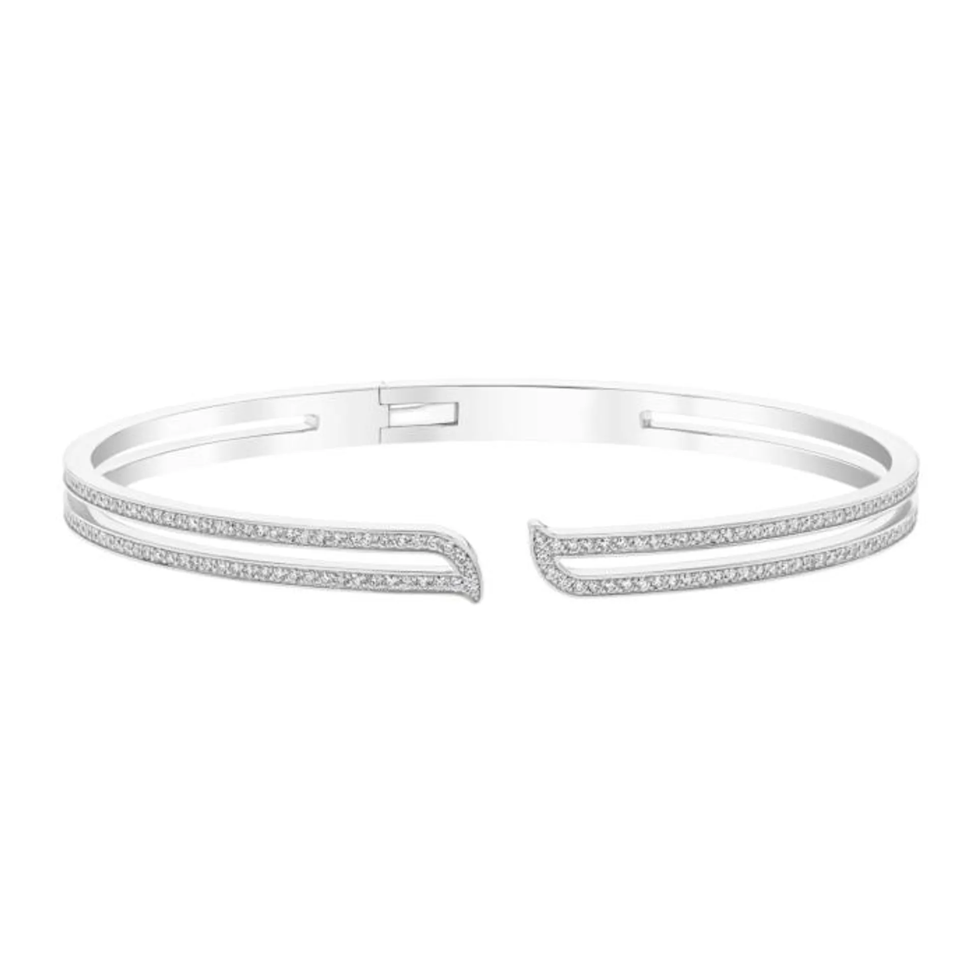 Alif White Gold Diamond Bangle