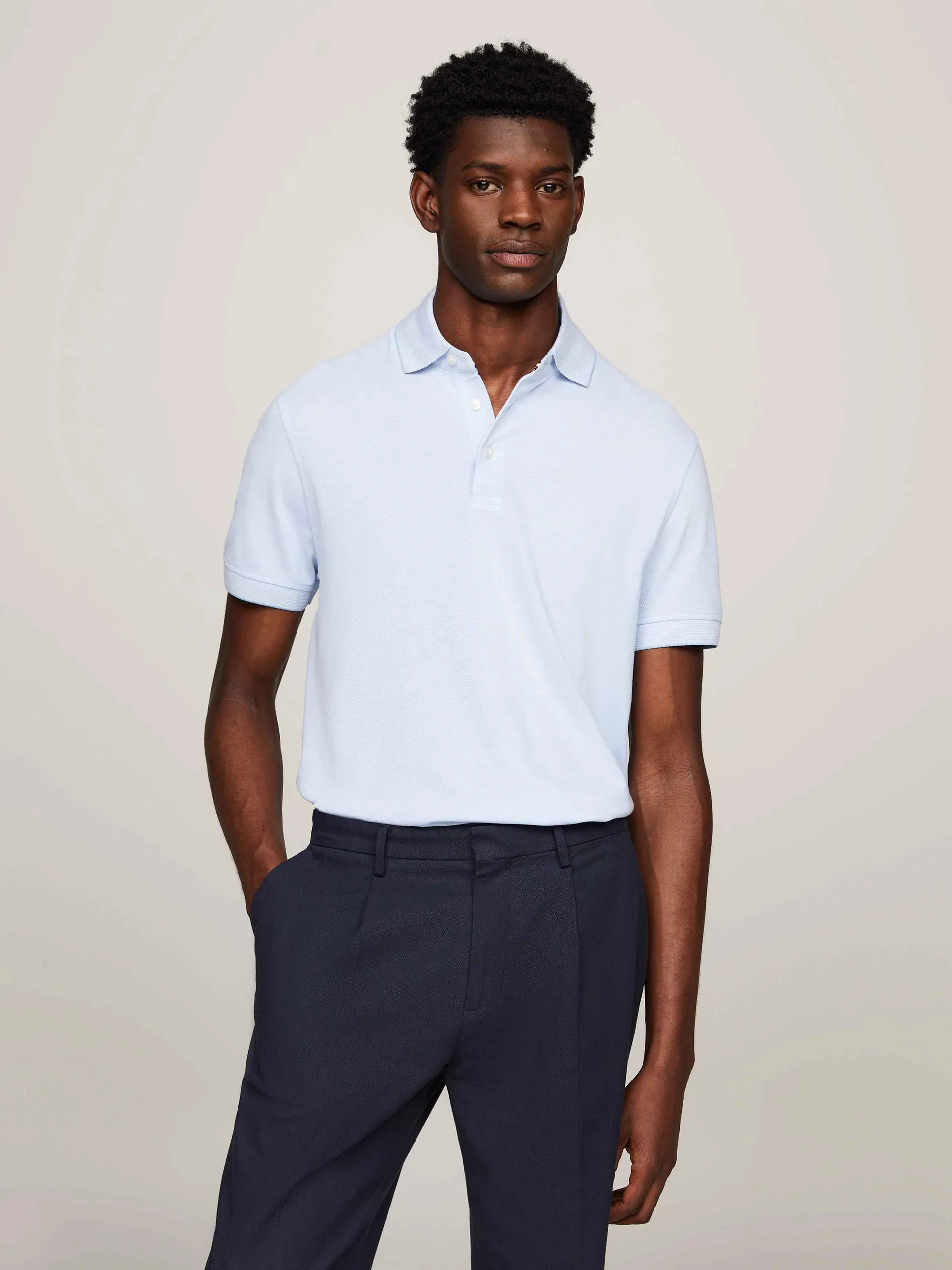 Regular Fit Textured Oxford Polo