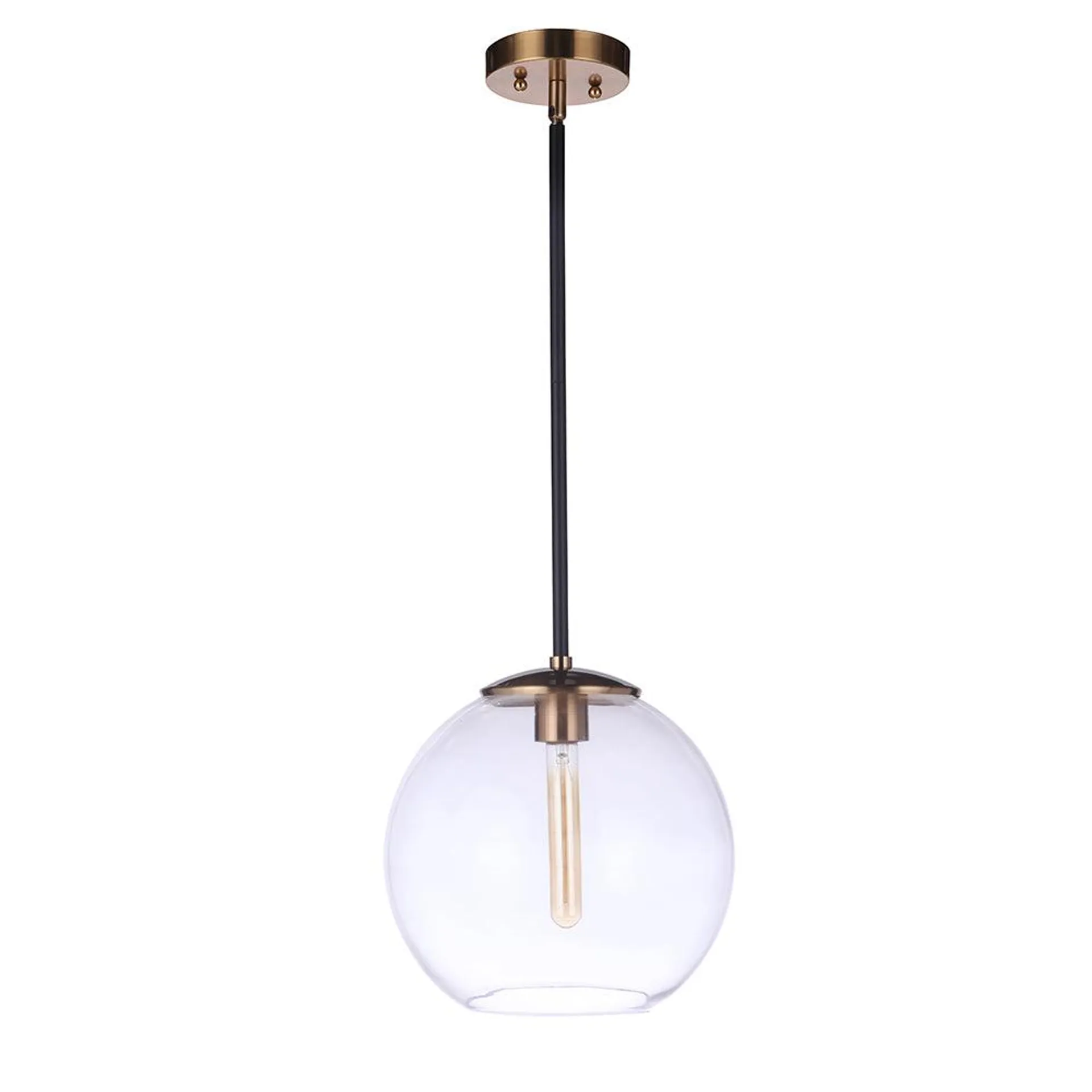 Dolby 1 Light Pendant - Brass and Black