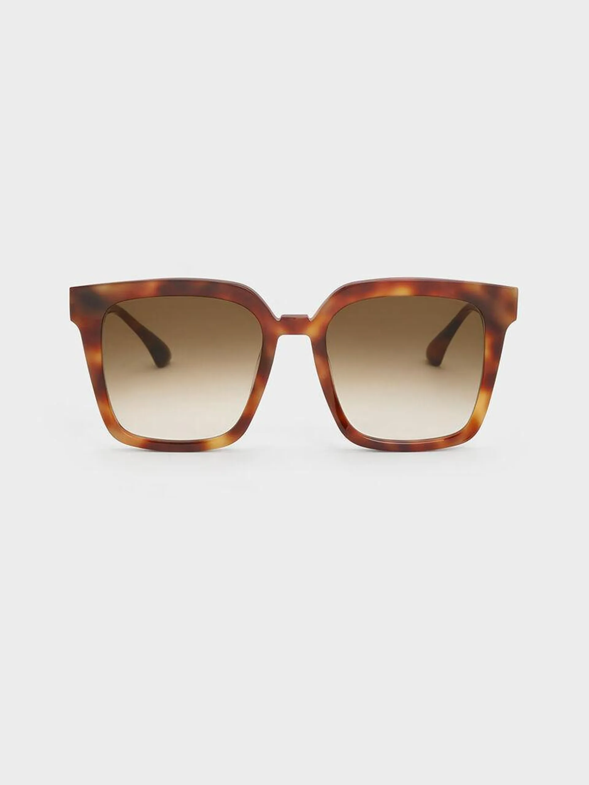 Tortoiseshell Recycled Acetate Classic Square Sunglasses