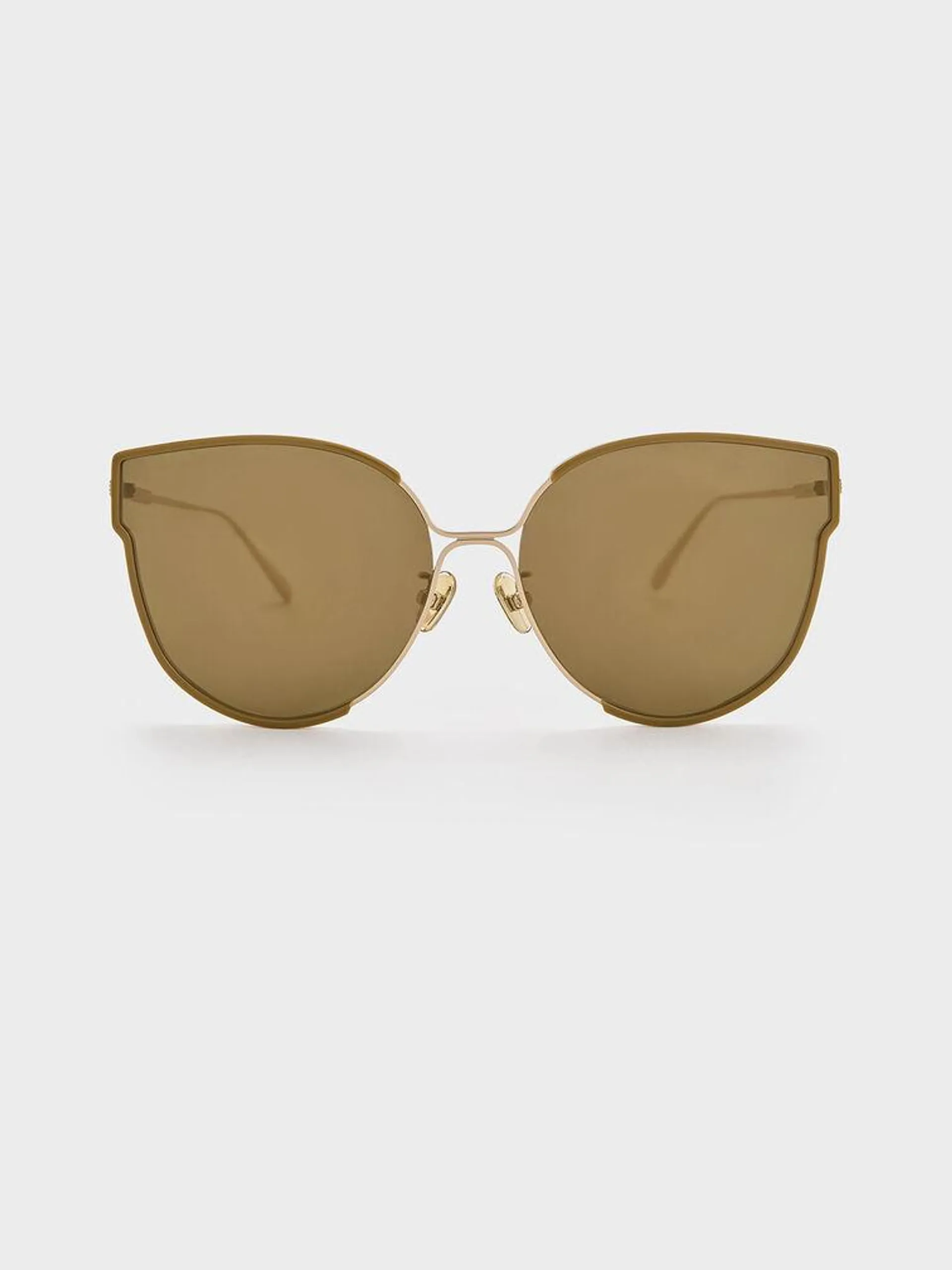 Thin-Rim Butterfly Sunglasses