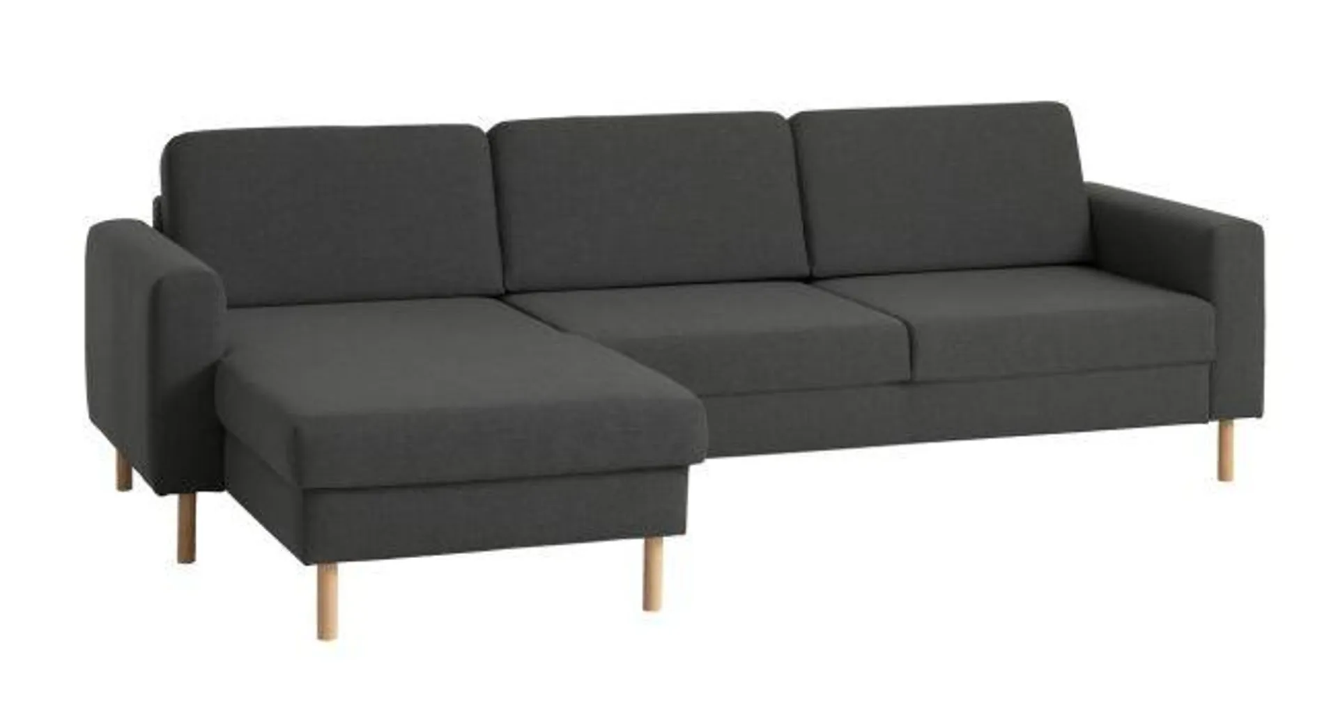 Sofa SVALBARD chaise longue dark grey