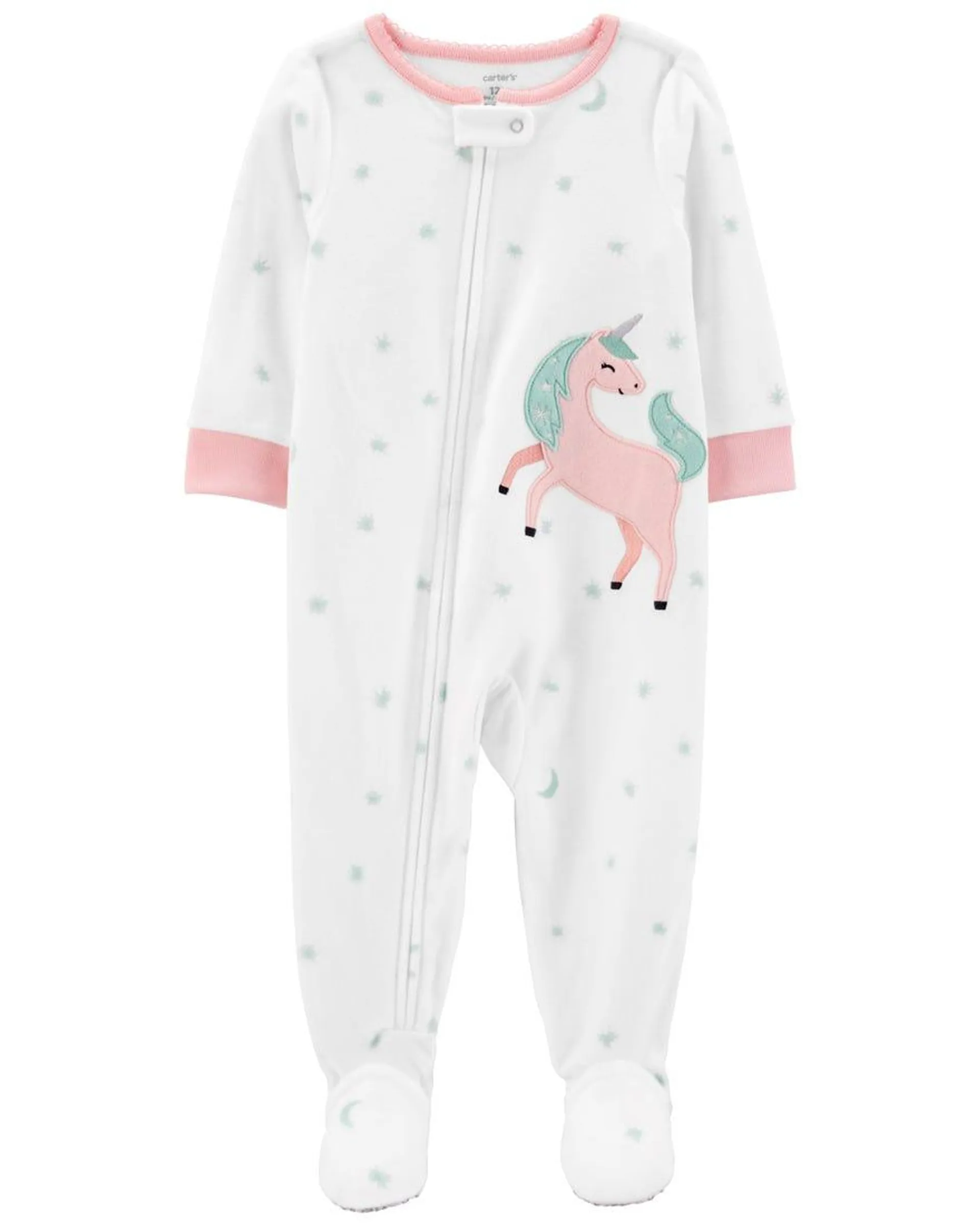 1-Piece Unicorn Fleece Footie PJs