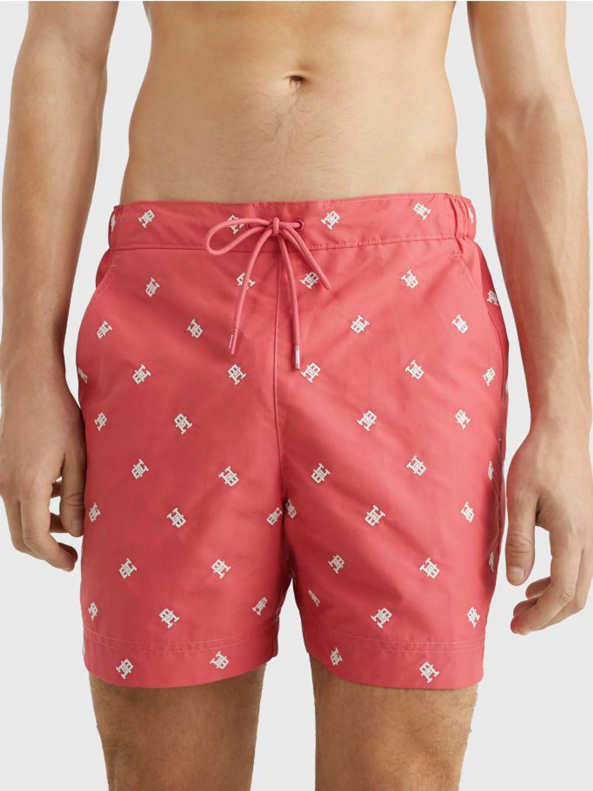 TH Monogram Mid Length Swim Shorts
