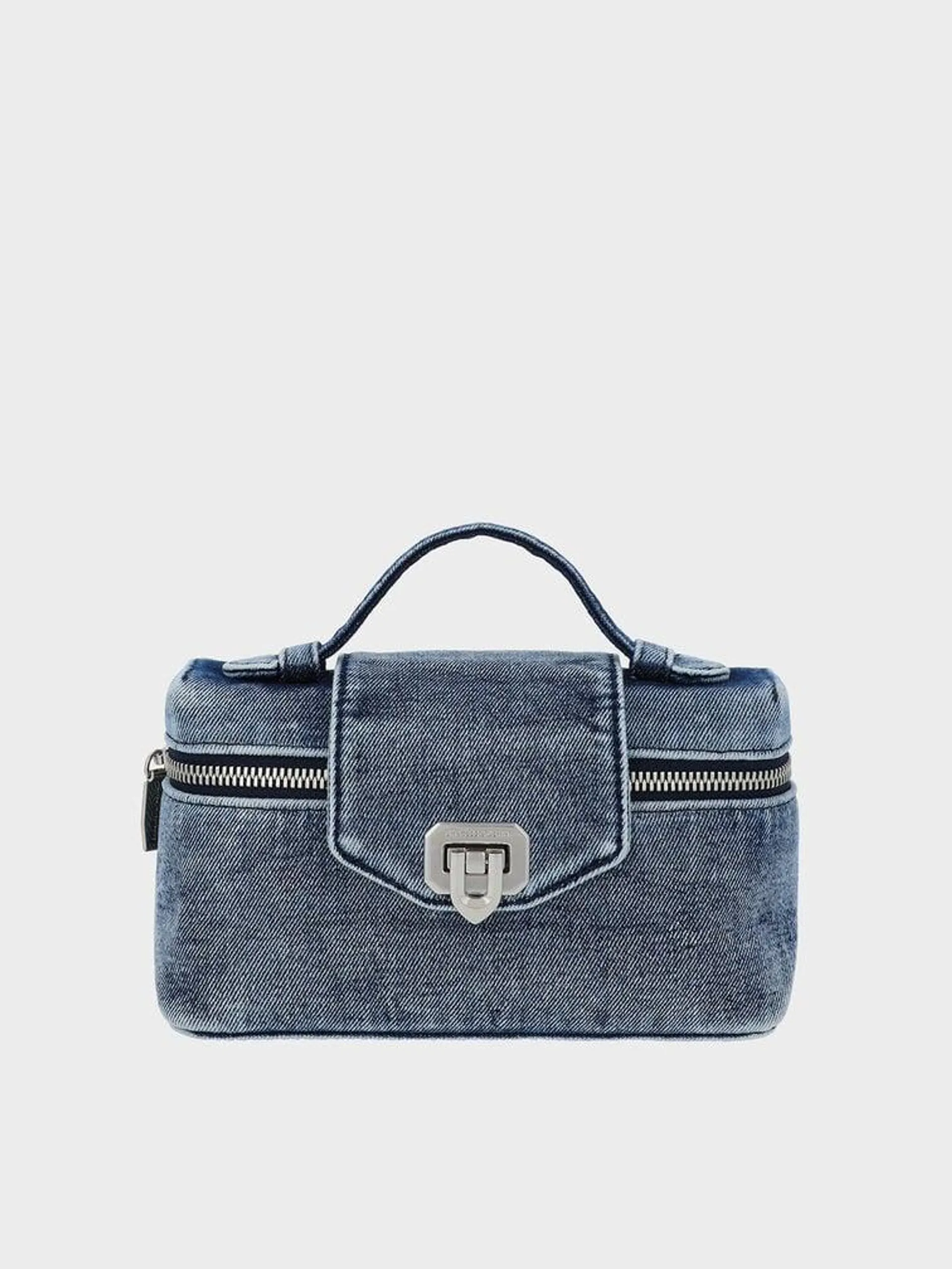 Arwen Denim Top Handle Vanity Bag