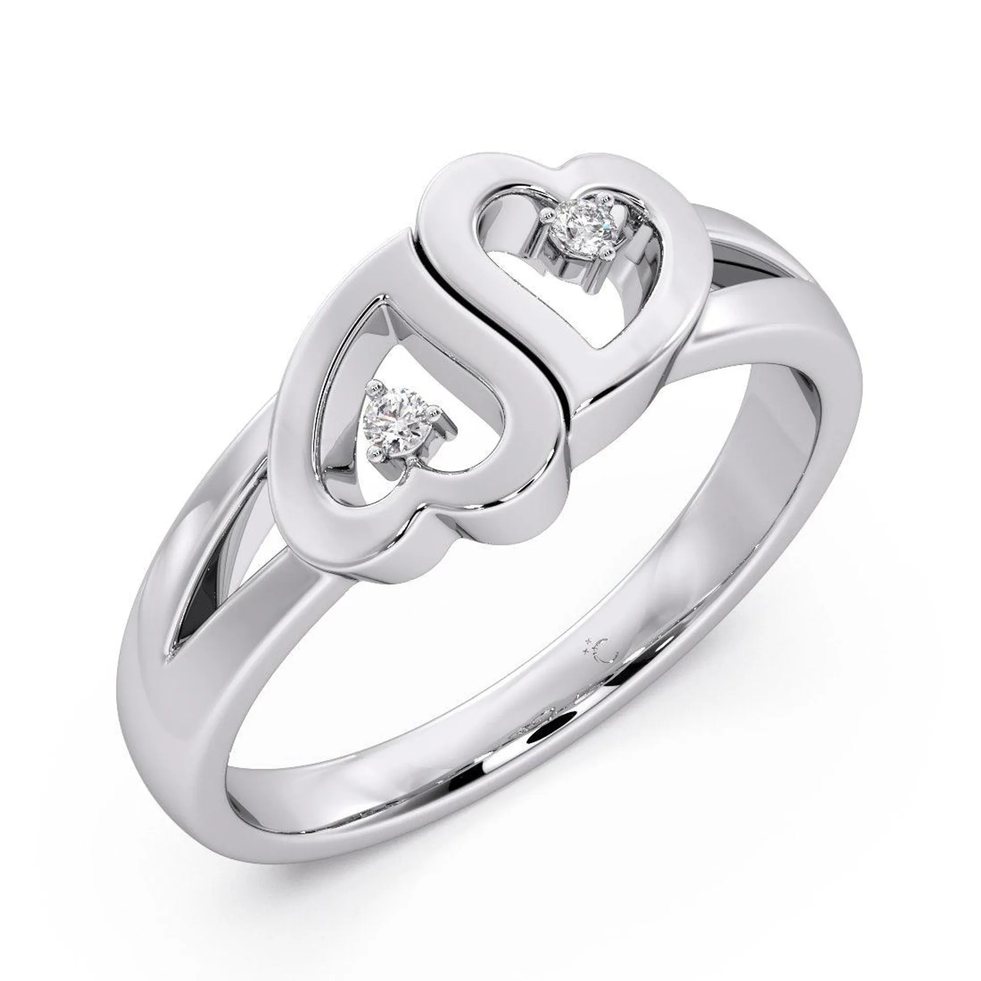 Cuddle Platinum Diamond Ring