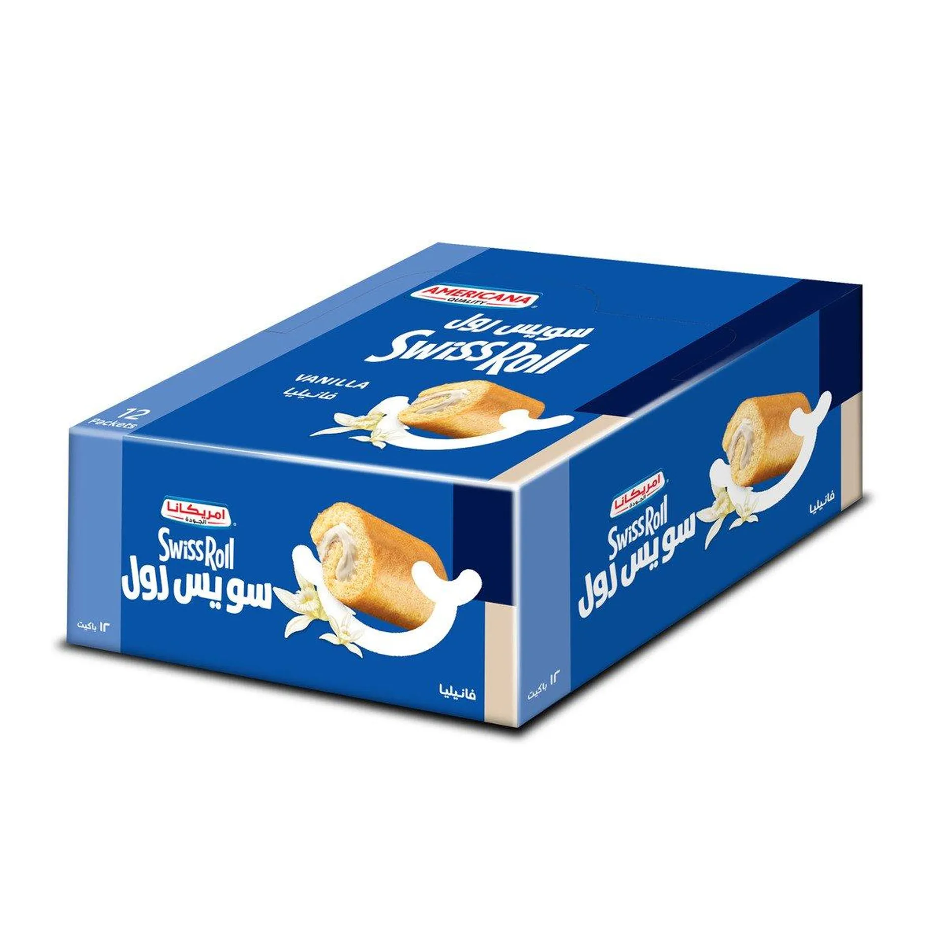 Americana Vanilla Half Swiss Roll 12 x 55 g