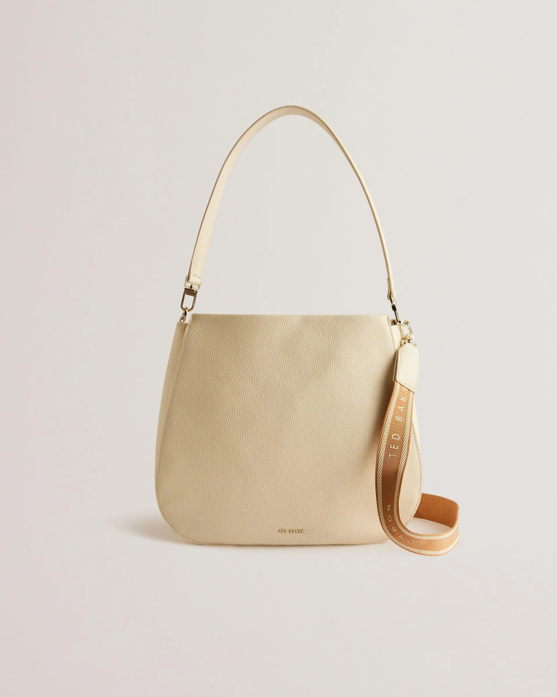 Darciel Large Branded Webbing Shoulder Bag Ivory