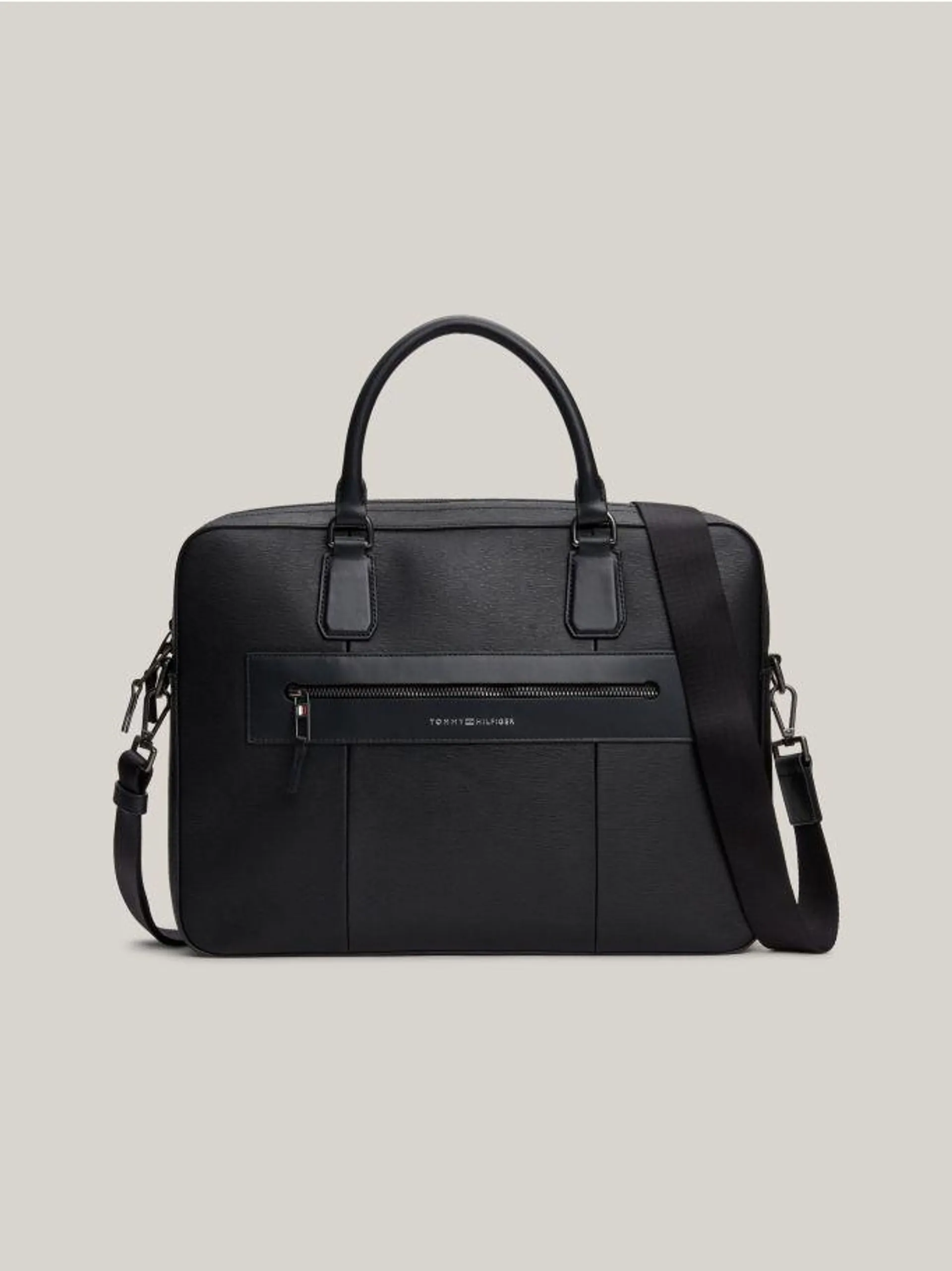 Premium Business Textured Leather Laptop Bag