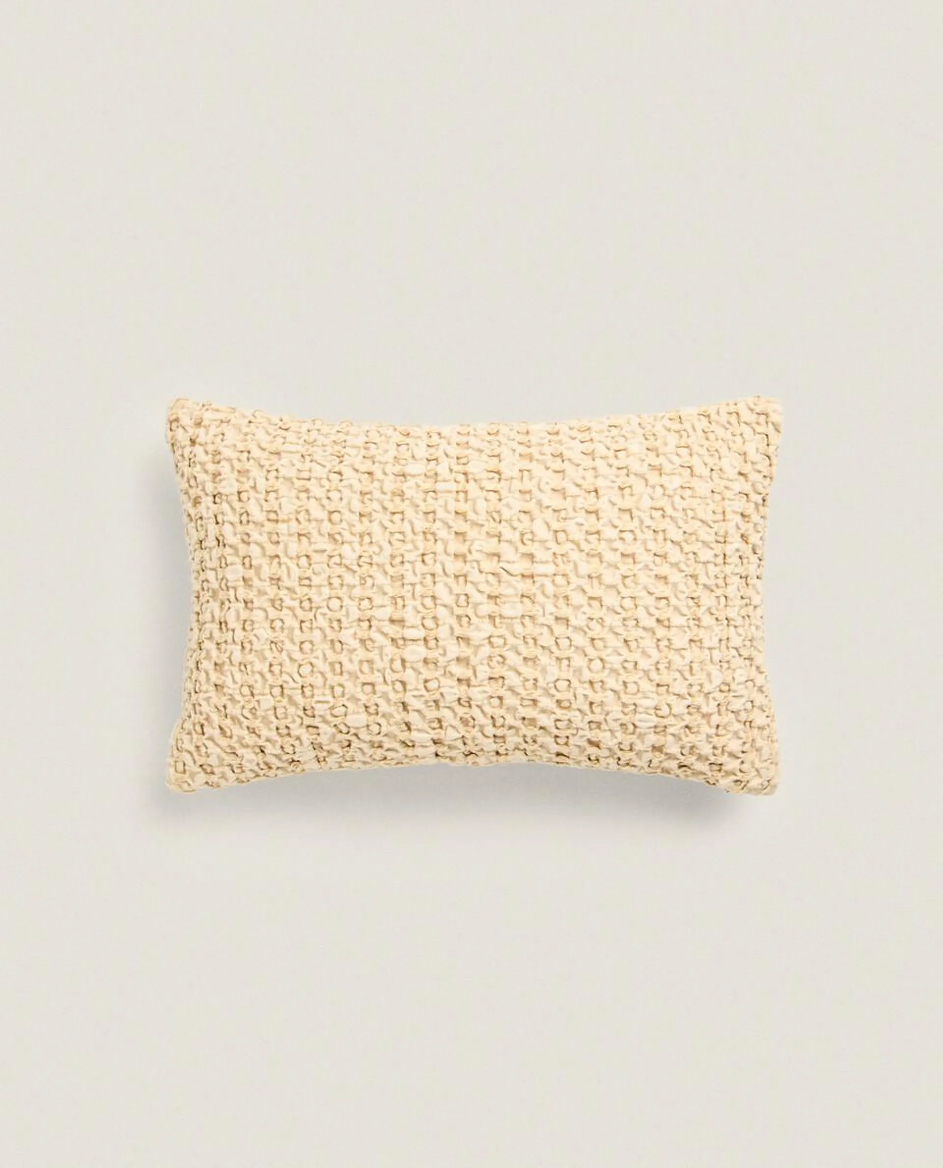 WAFFLE-KNIT CUSHION COVER