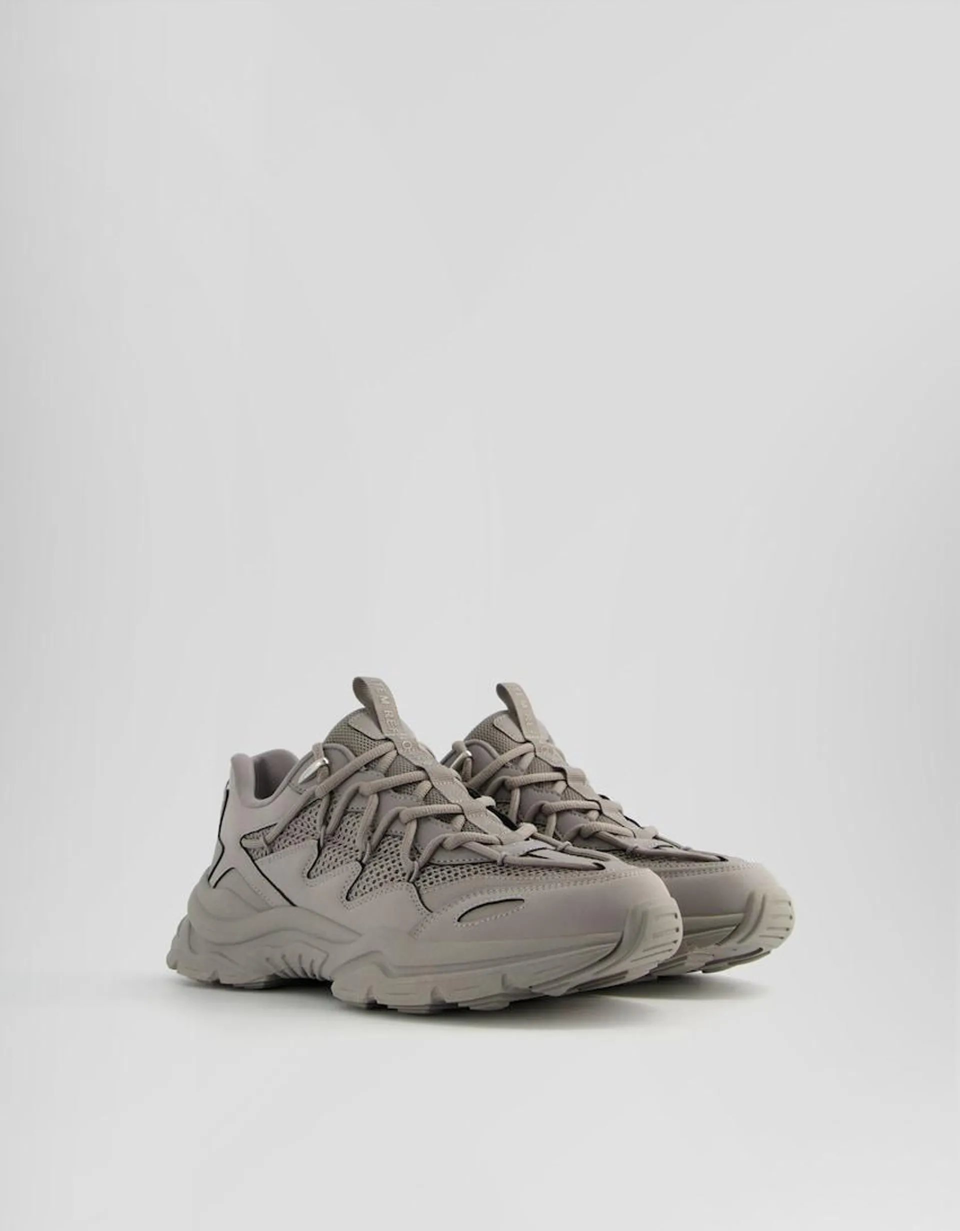 Men's contrast trainers with lace-up detail