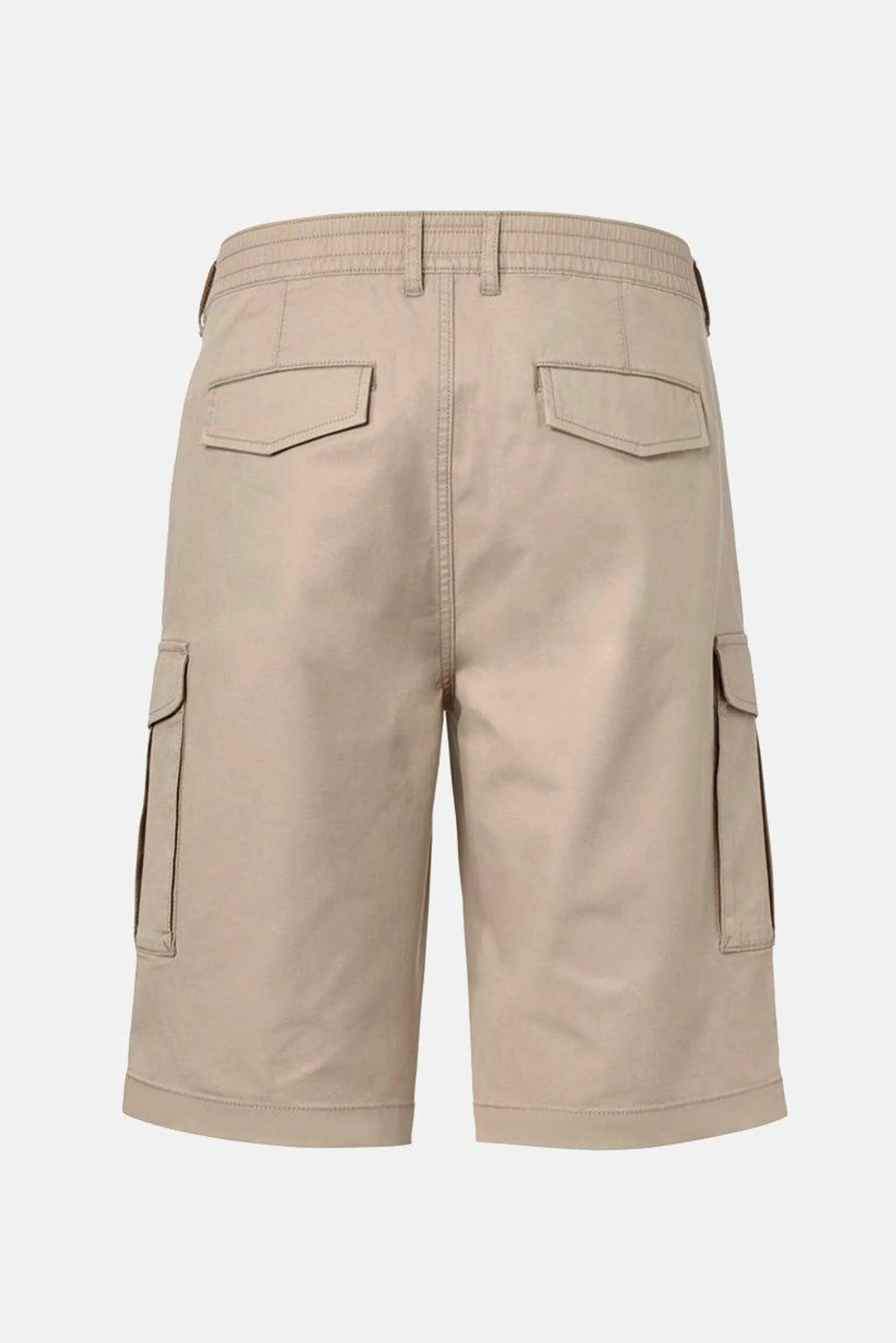 Men Solid Cargo Shorts, Beige