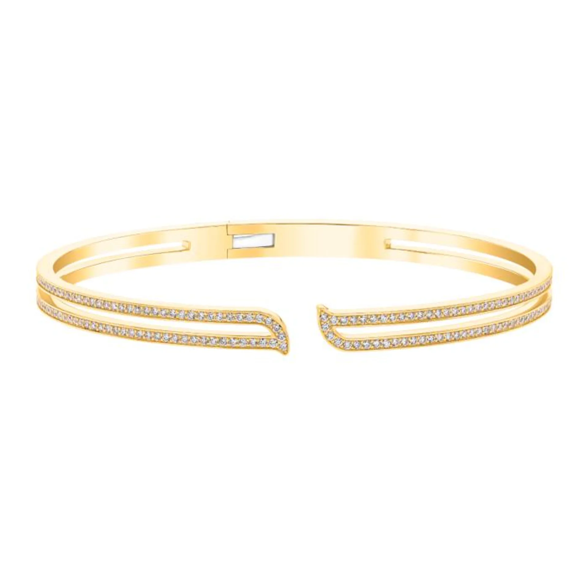 Alif Yellow Gold Diamond Bangle