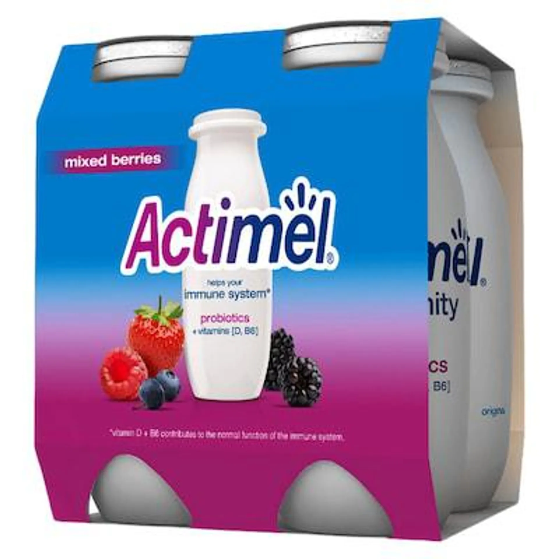 Actimel Mixed Berries Drinkable Yoghurt 93ml Pack of 4