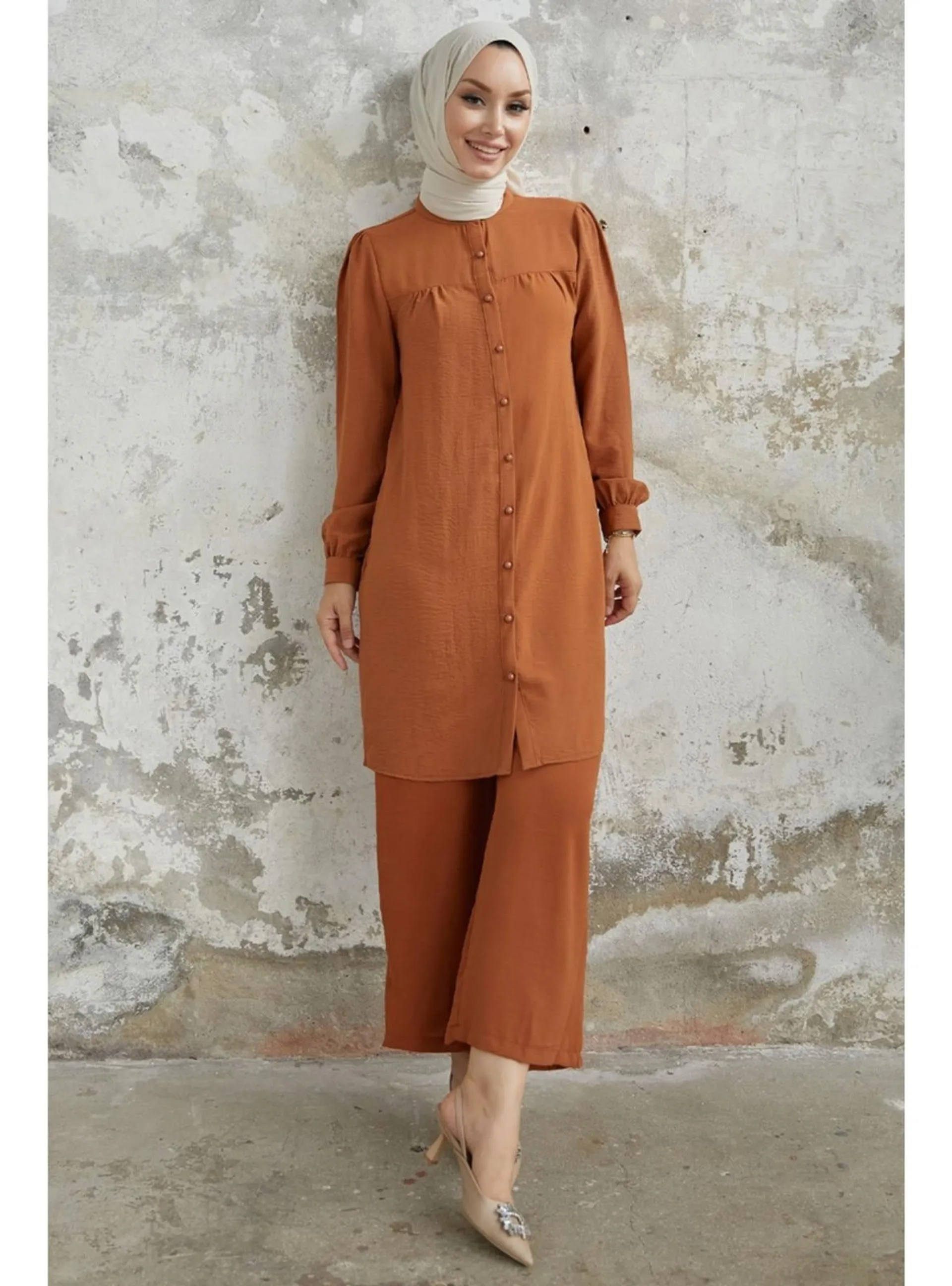 Brick Red - Unlined - Crew neck - Suit