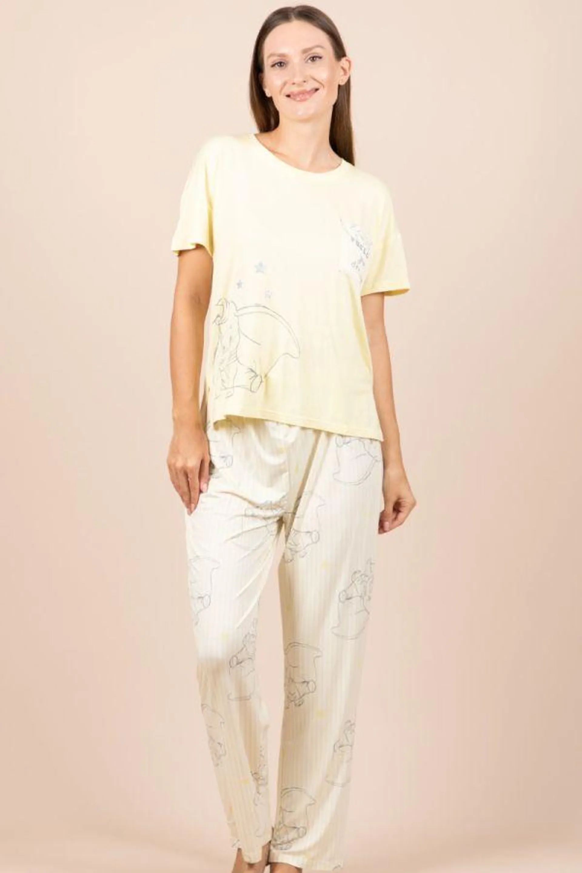 Ladies Lemon Dumbo Pocket PJ