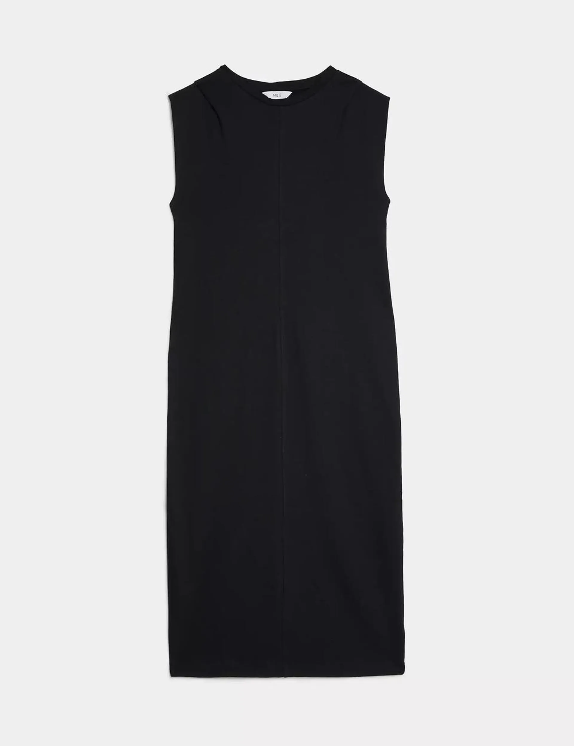 Pintuck Tshirt Midi Dress