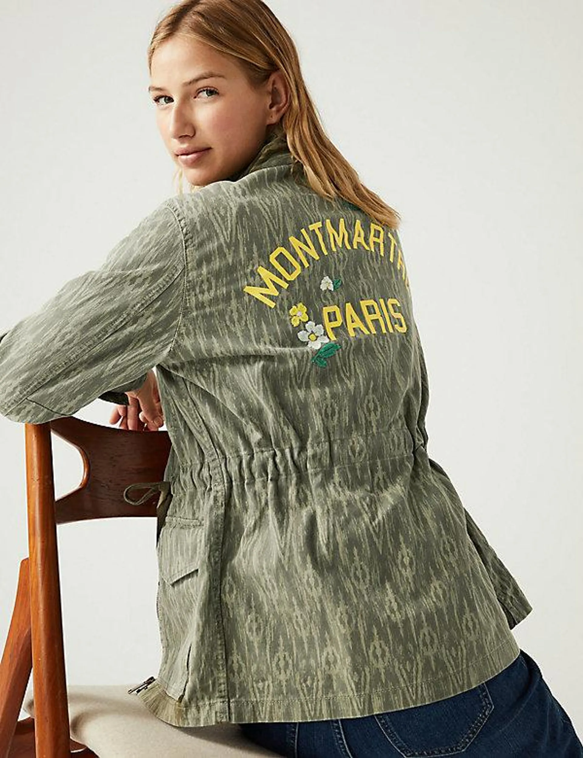 Cotton Rich Printed Utility Jacket