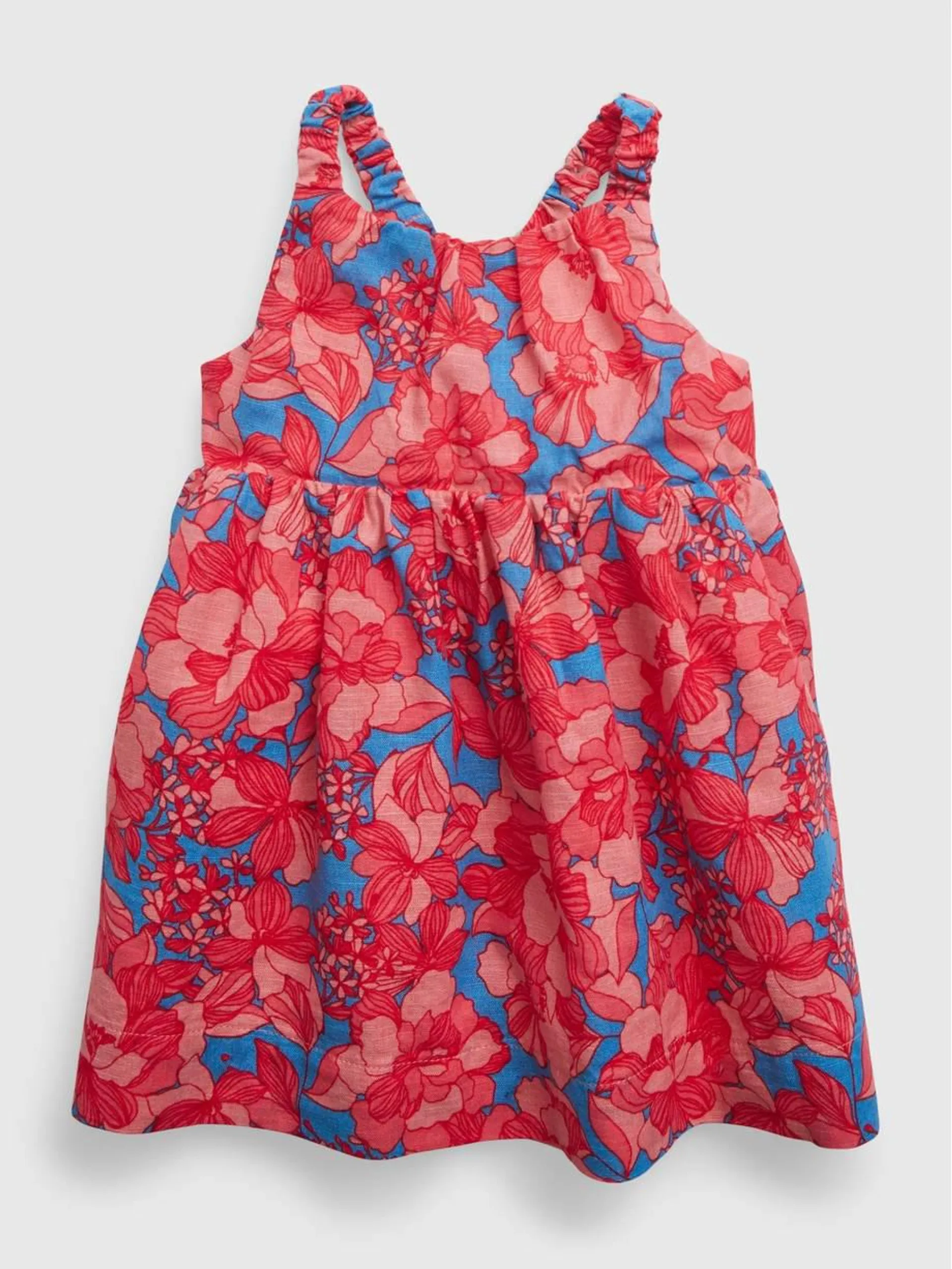 Baby Linen-Cotton Floral Dress