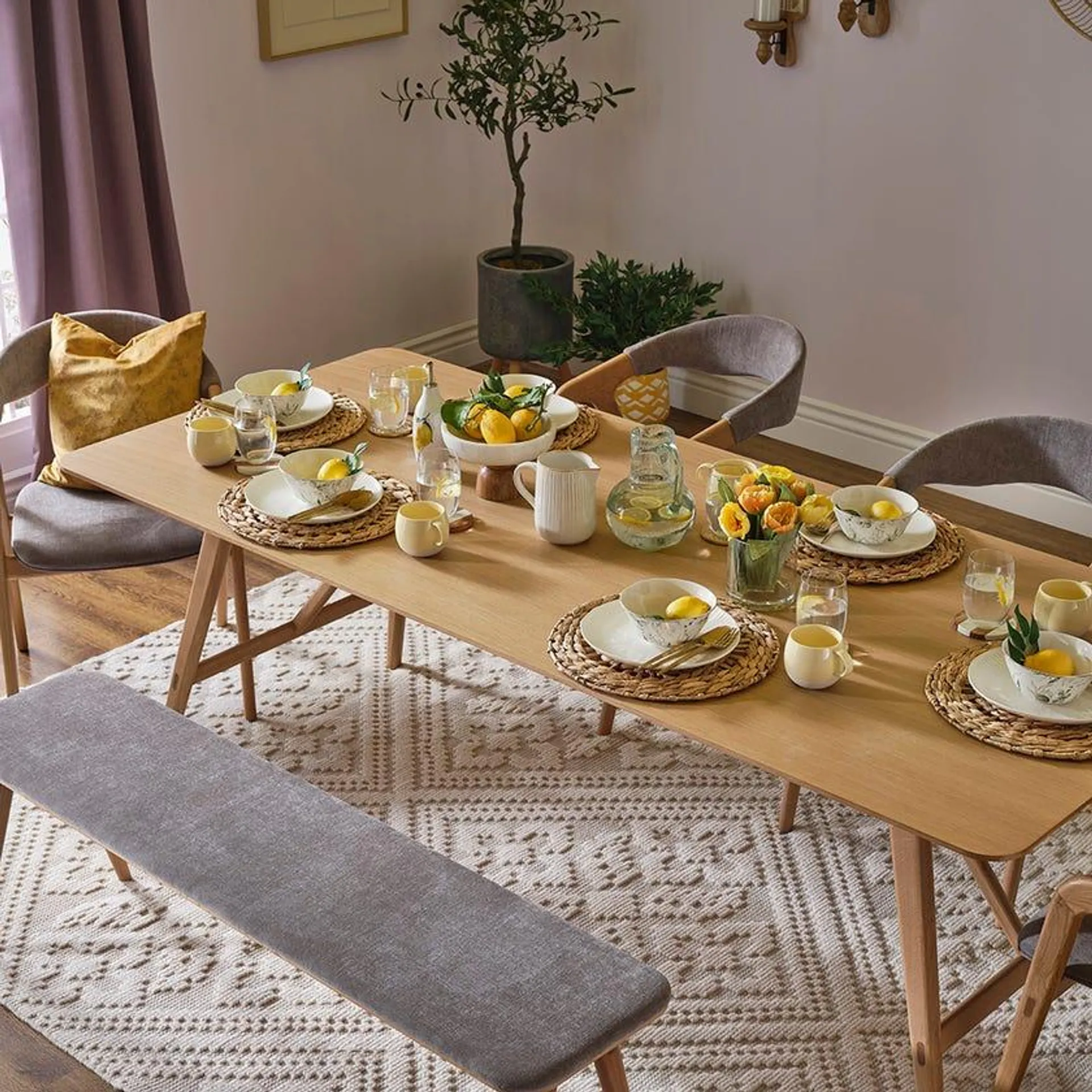 Skagen 8-Seater Dining Table, Nordic Natural - 220x75 cm