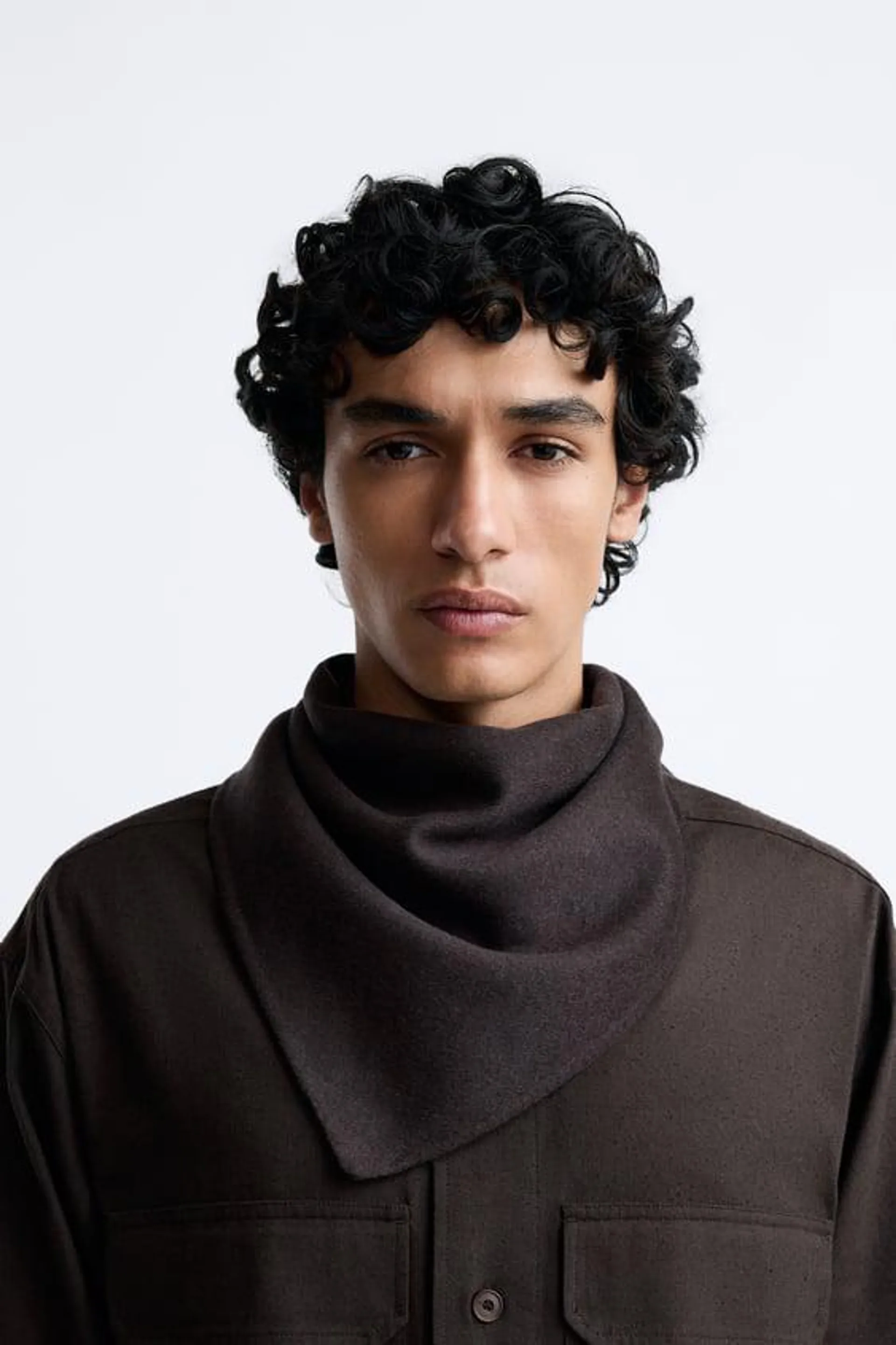 WOOL BLEND DOUBLE-FACED SCARF