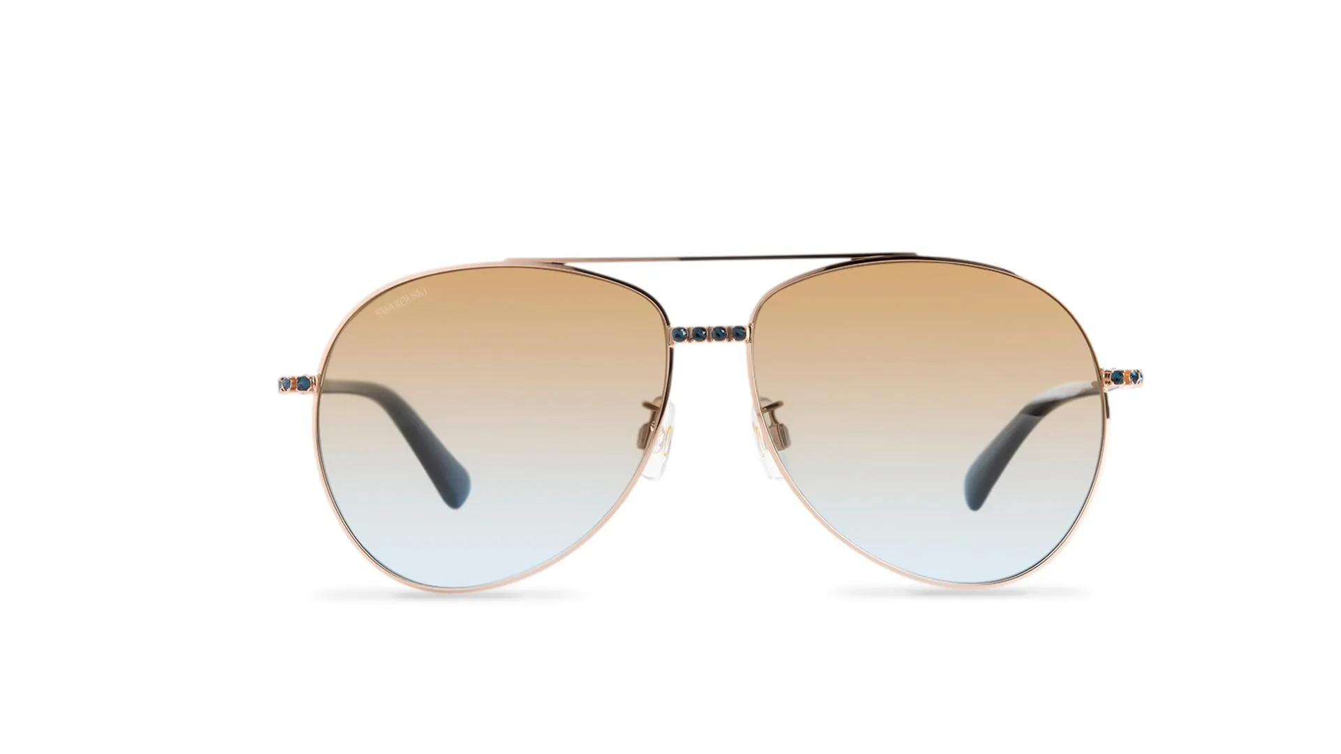 Women Pilot Shiny Rose Gold Sunglass