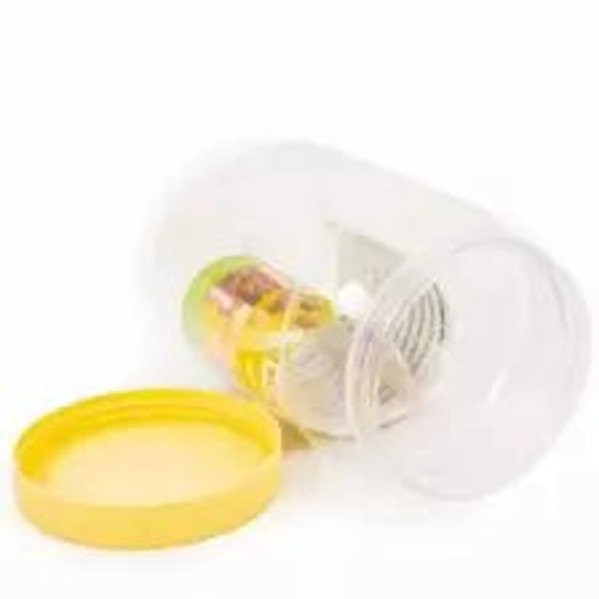 Sunpet Plastic Round Food Container Transparent with Yellow Cover, Capacity 1500ml