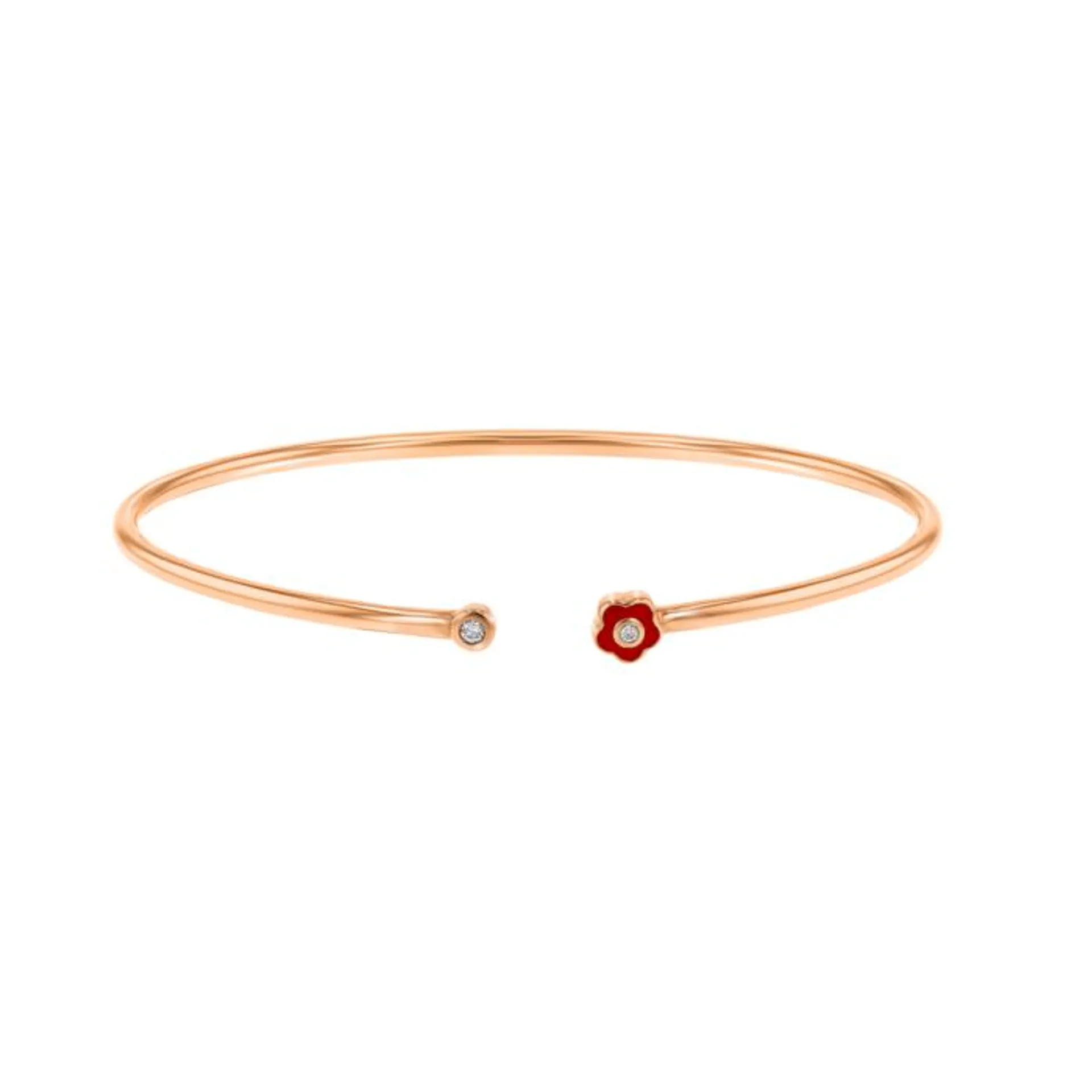 Children's Jewellery Ara Diamond Adjustable Bangle Rose Gold