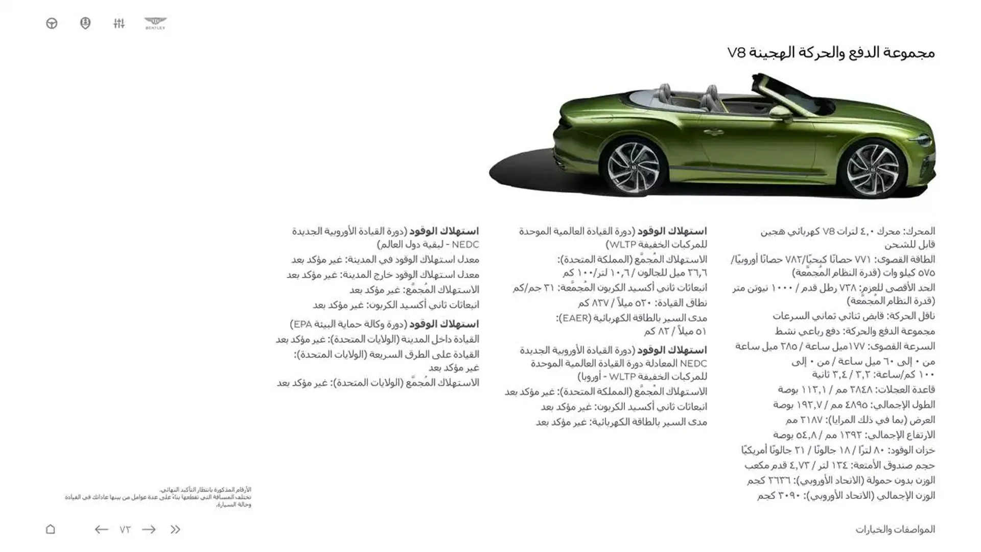  Continental GTC  from 5 November to 30 April 2025 - Offers page 72