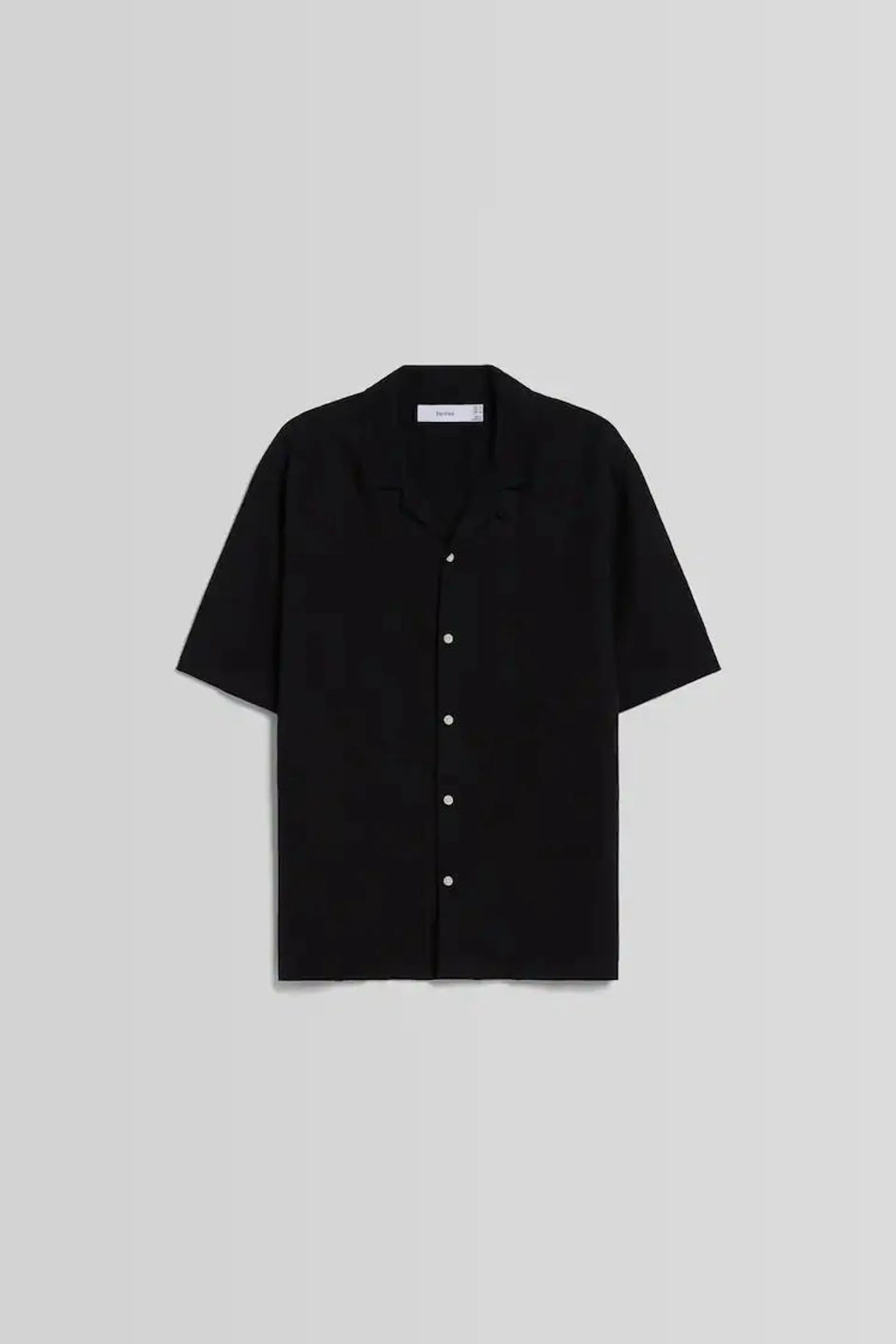 Short sleeve relaxed fit rustic shirt