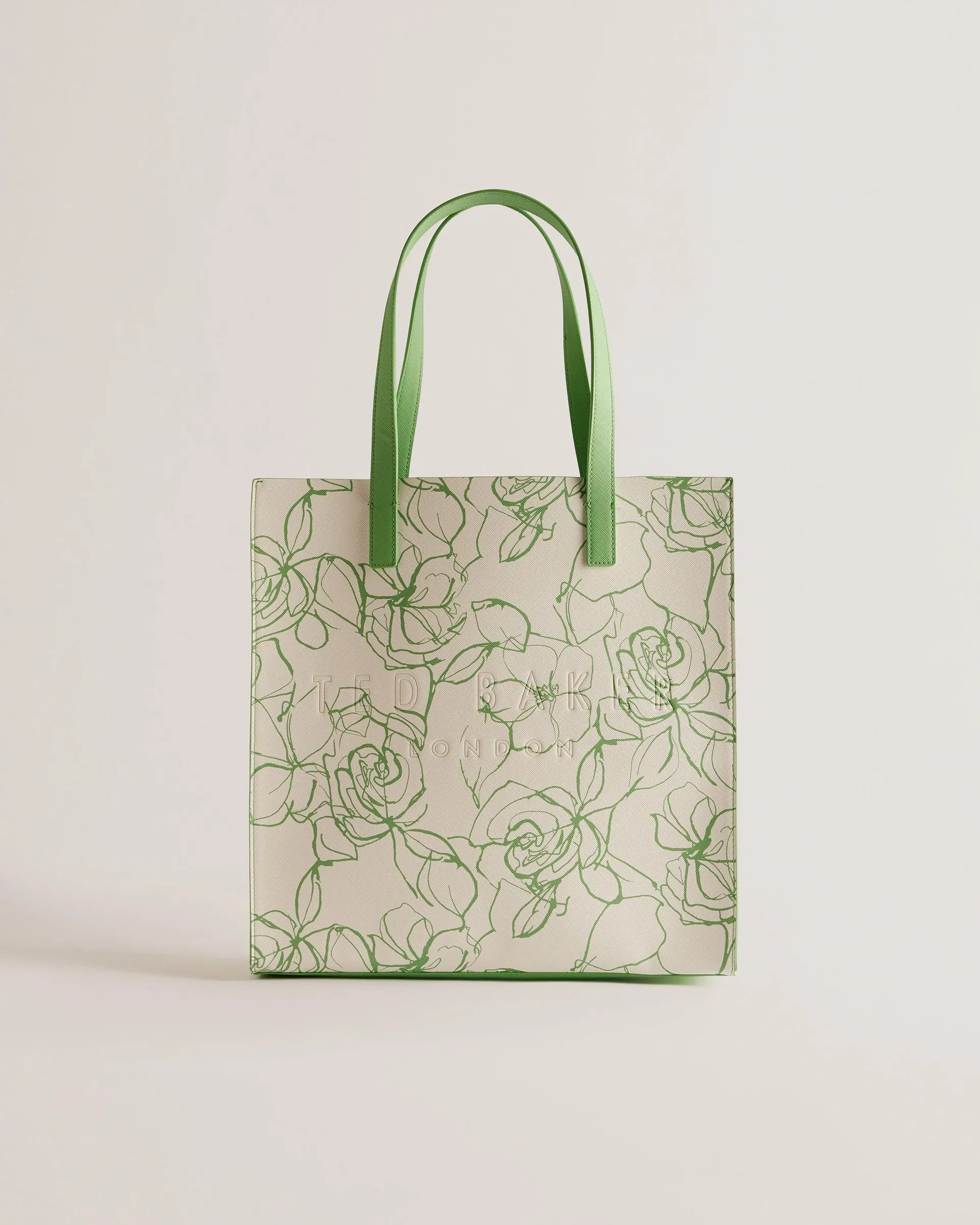 Linicon Linear Floral Medium Icon Bag Cream