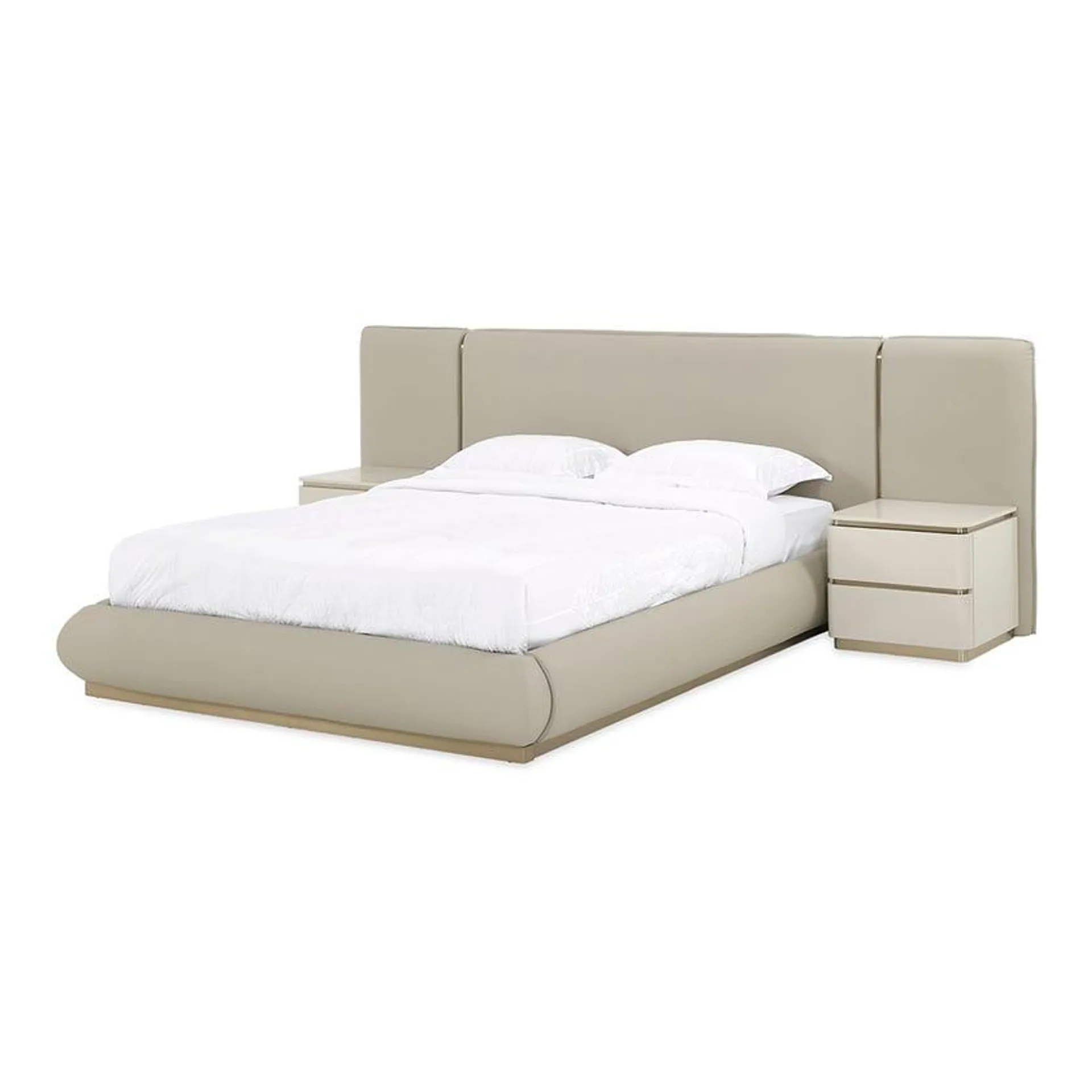 Blake King-Sized Bed, Light Grey - 180x200 cm