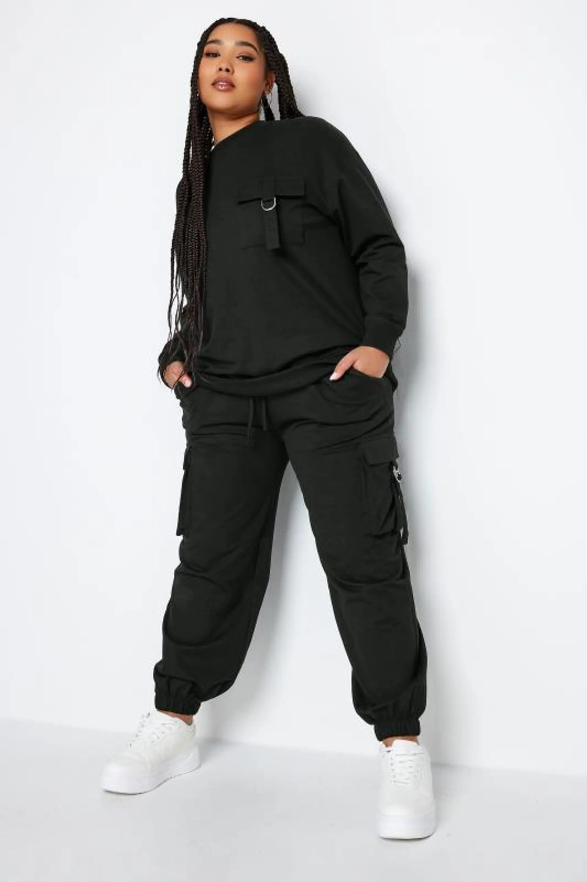 LIMITED COLLECTION Curve Black Cargo Joggers