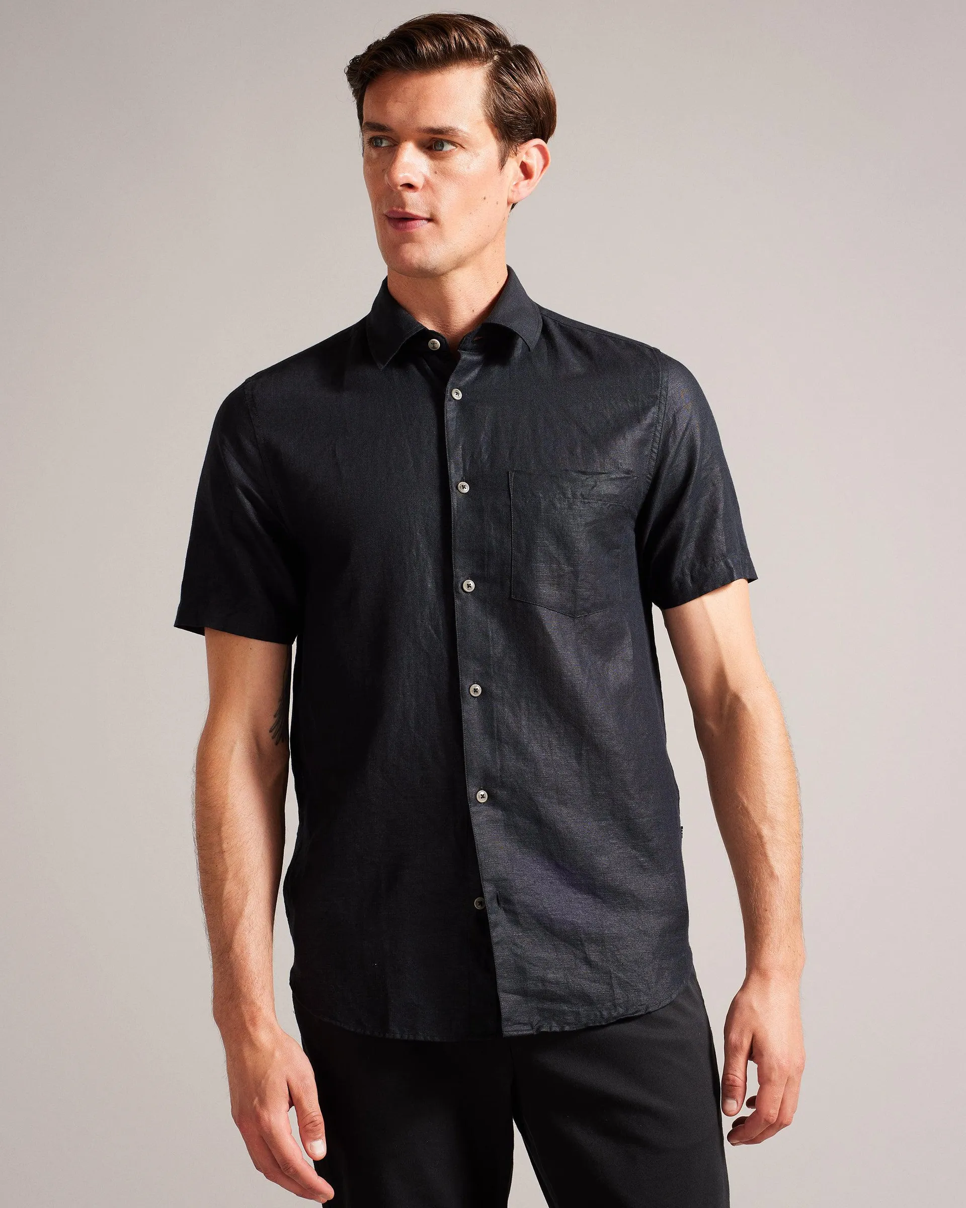 Short Sleeve Linen Shirt