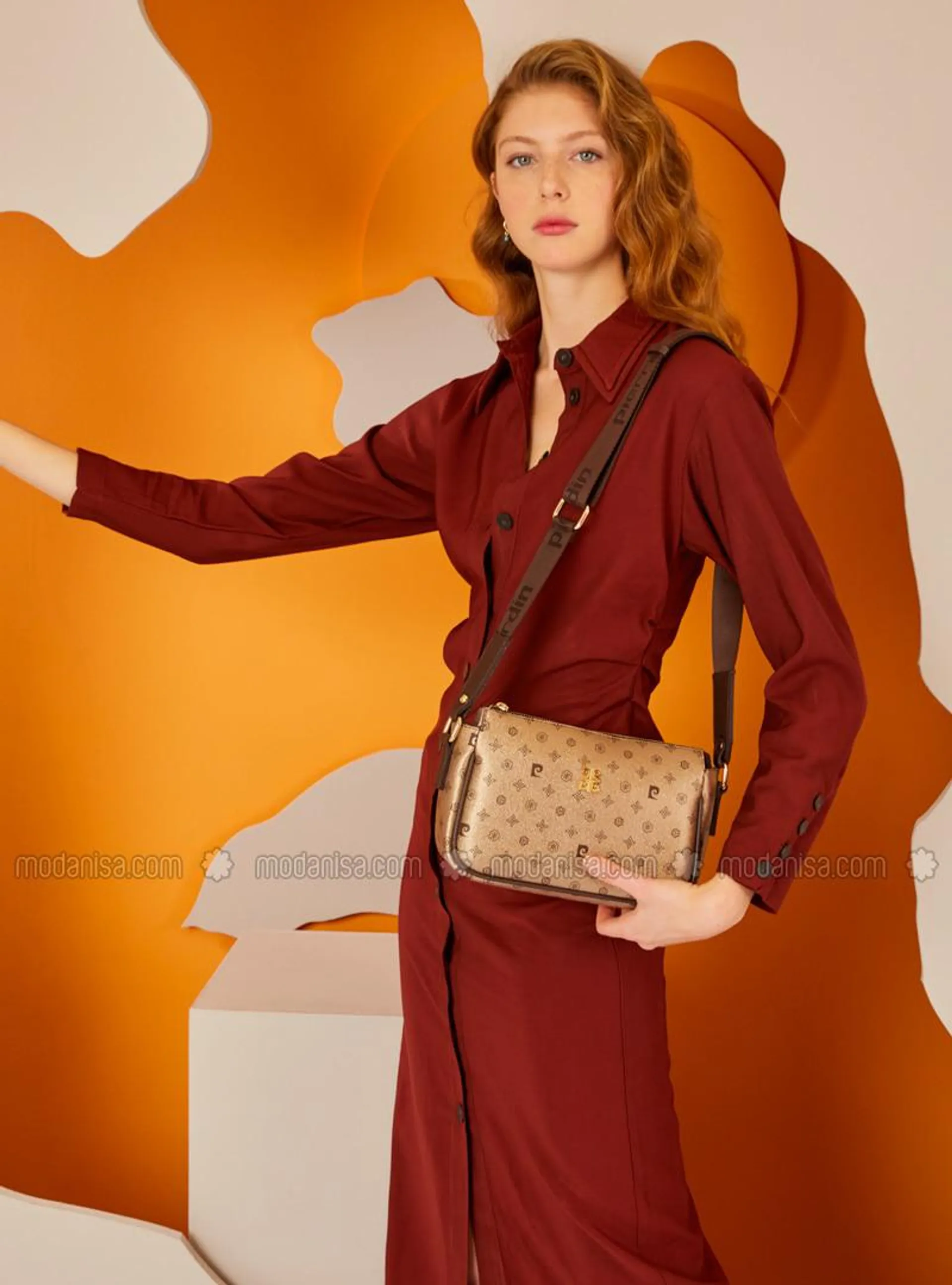 Cross Bag Gold Color Monogram