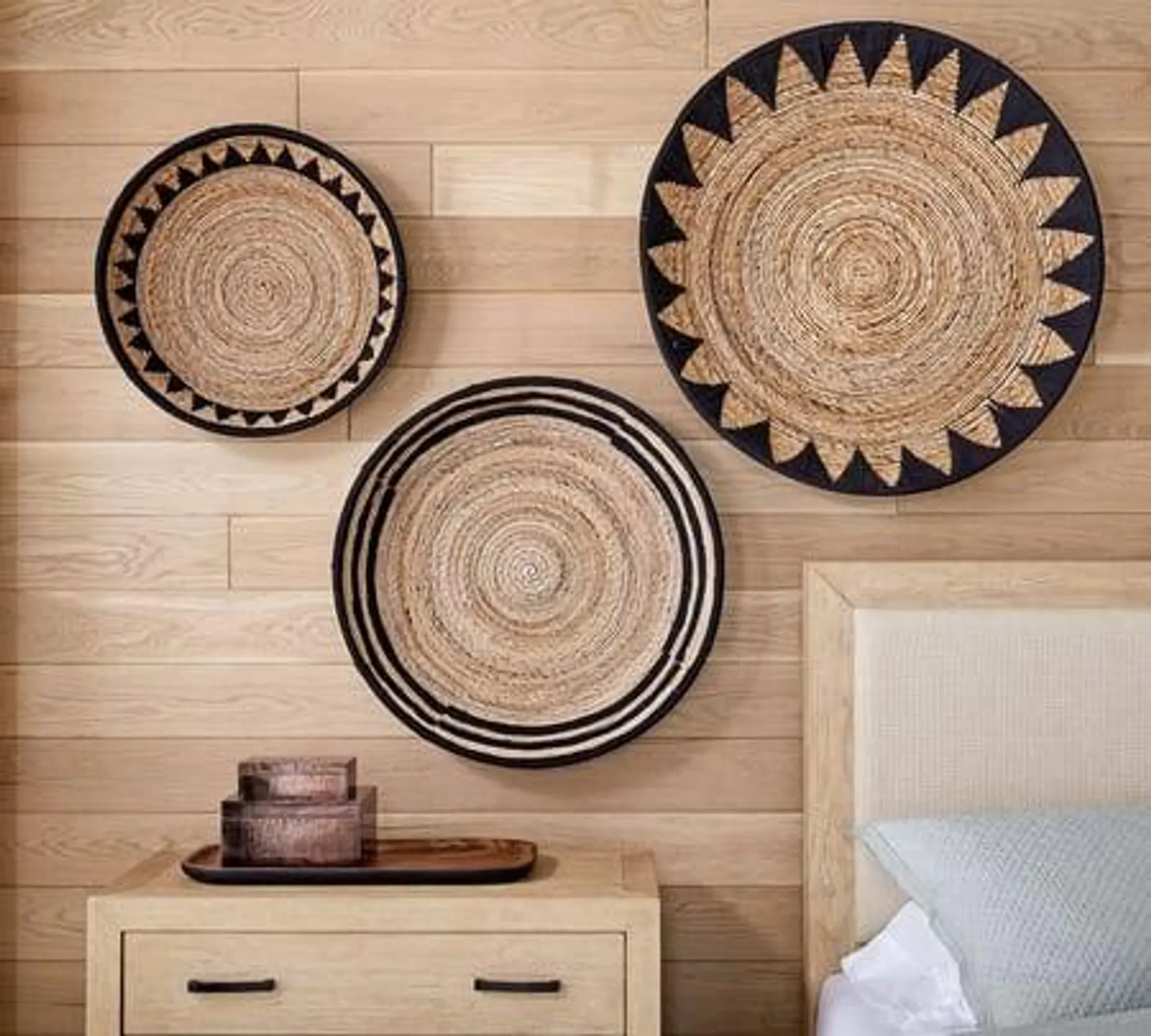 Sunny Handwoven Basket Wall Art -
