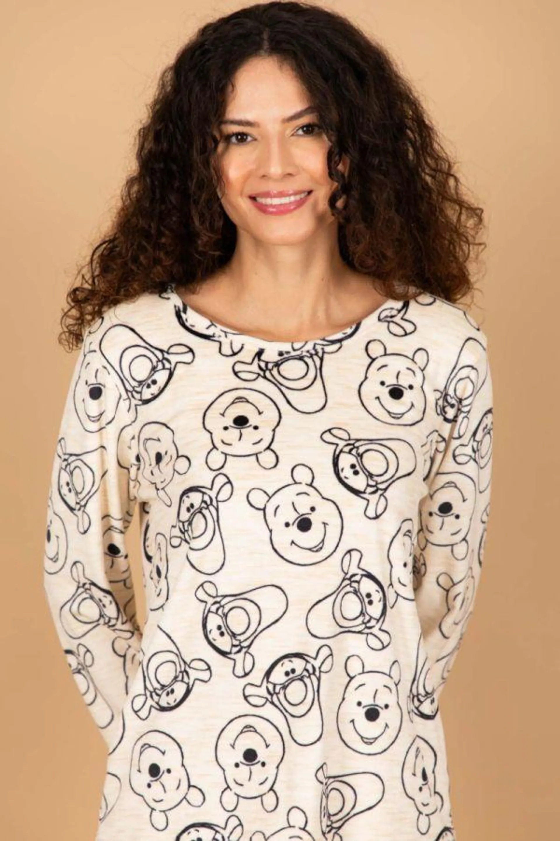 Ladies Oatmeal Pooh Tigger Mix & Match Top