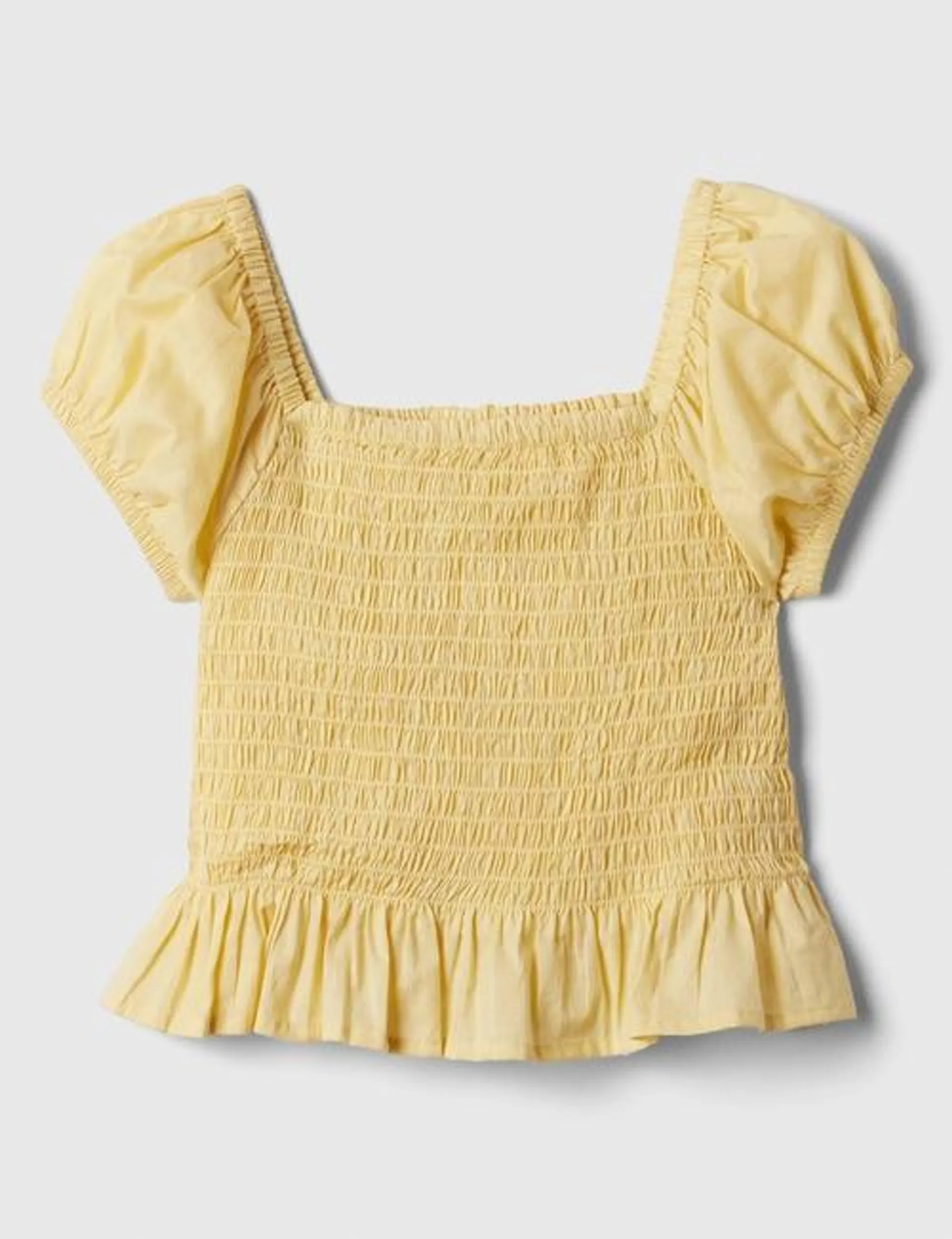 Kids Smocked Puff Sleeve Top