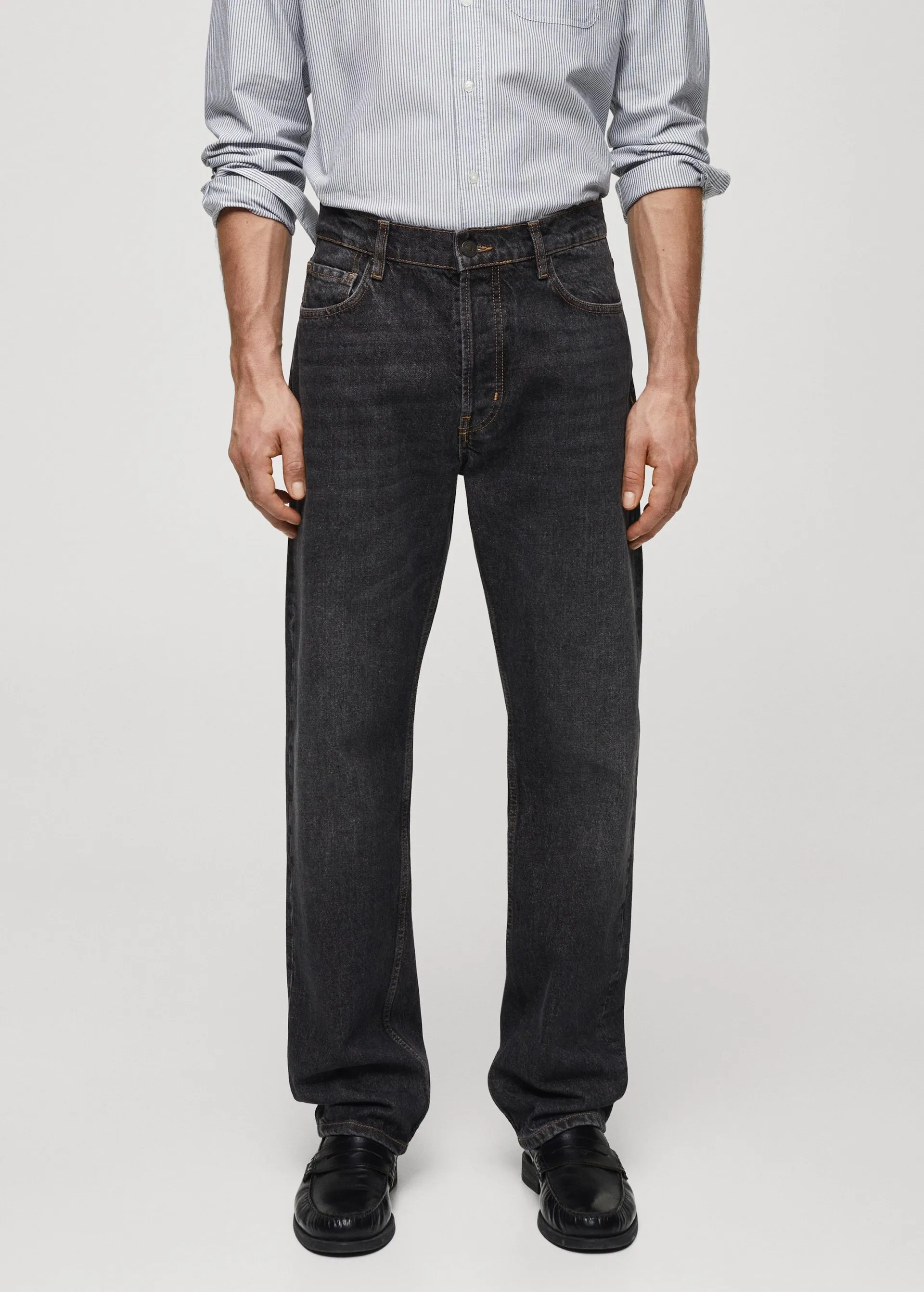 Relaxed-fit dark wash jeans