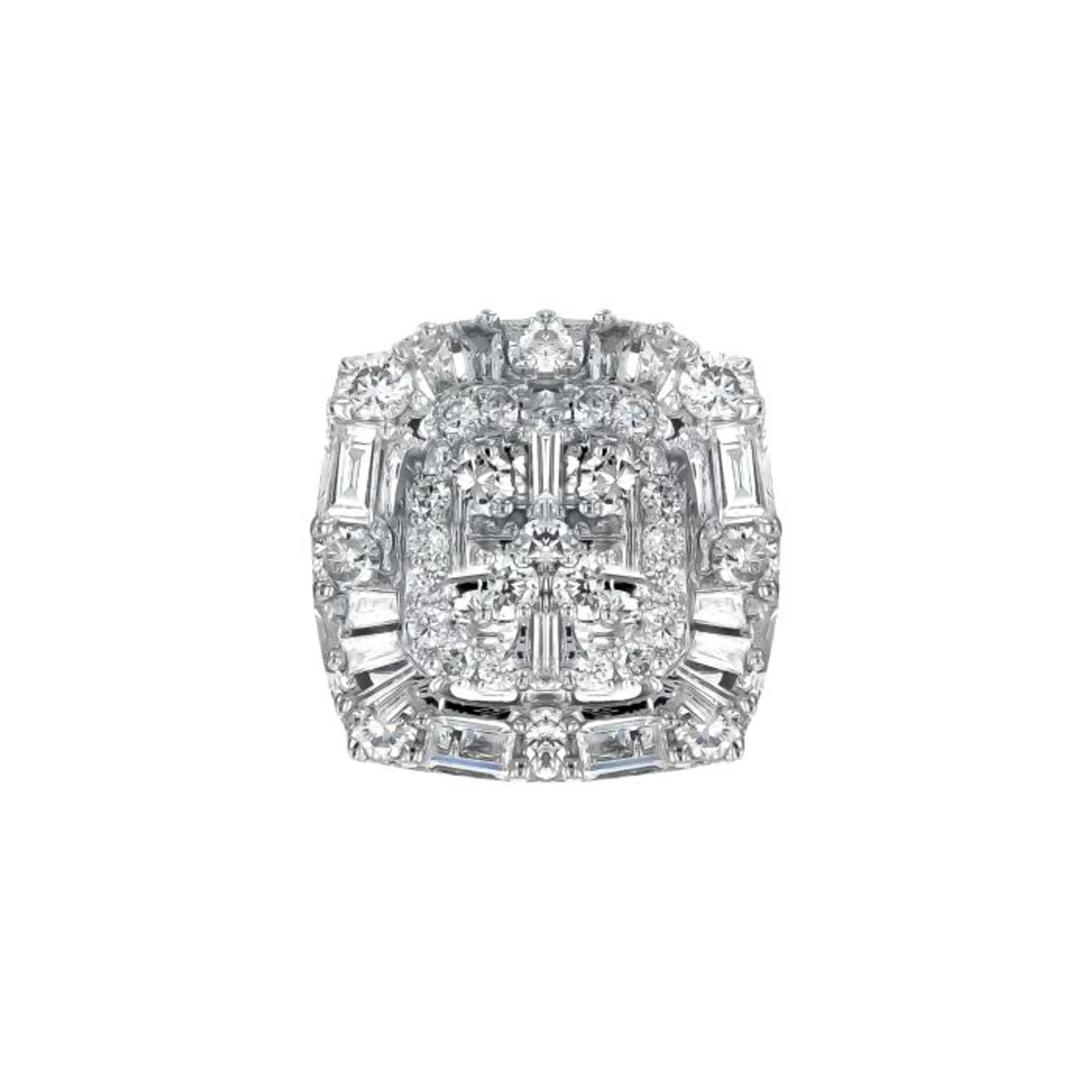 OneSixEight Cushion Shaped Diamond Stud Earrings 18K White Gold