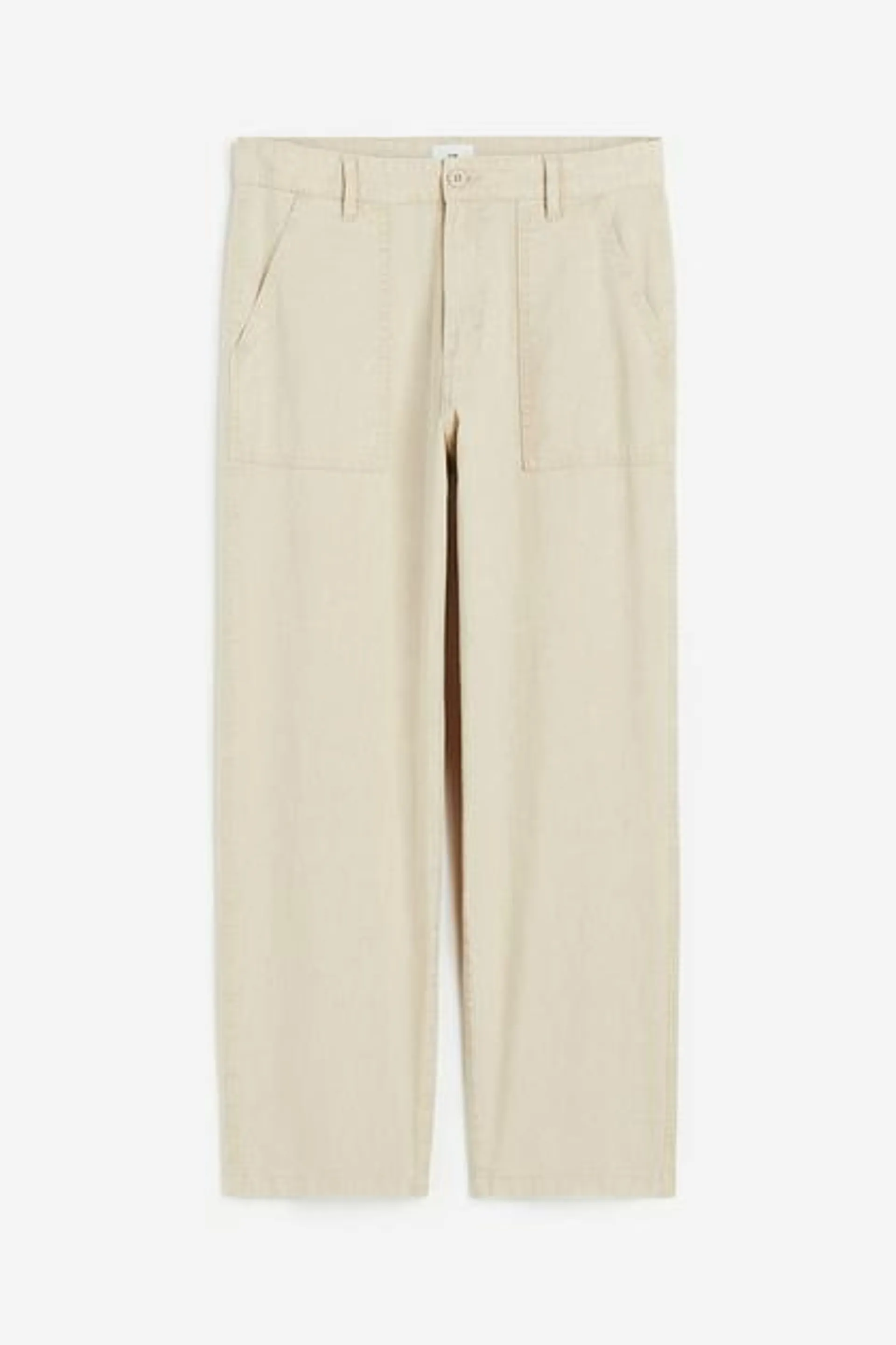 Relaxed Fit Linen-blend trousers