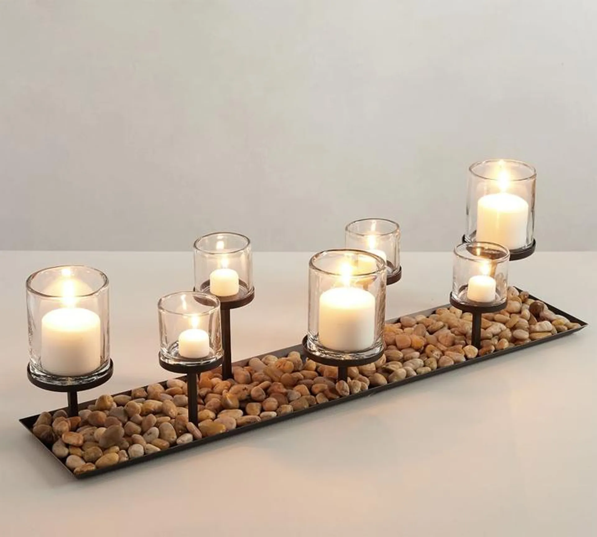 Draper Bronze Multi Pillar Candle Holder Centerpiece