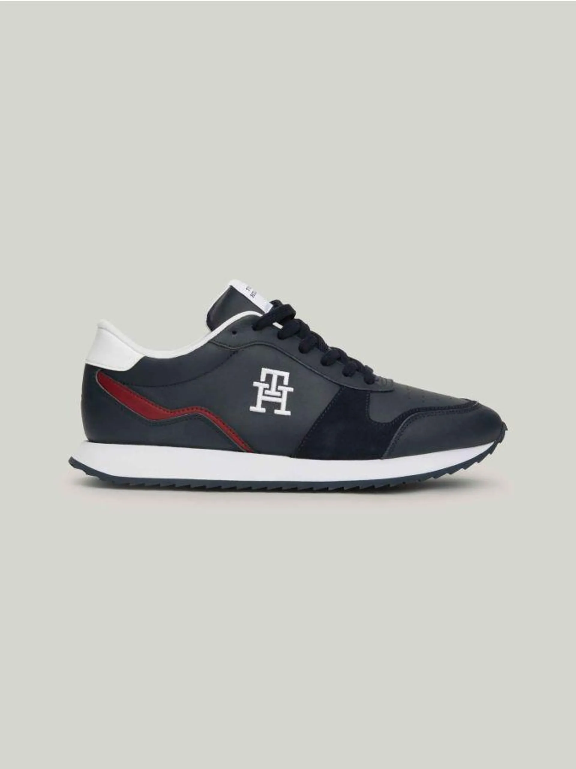 Leather TH Monogram Serrated Runner Trainers