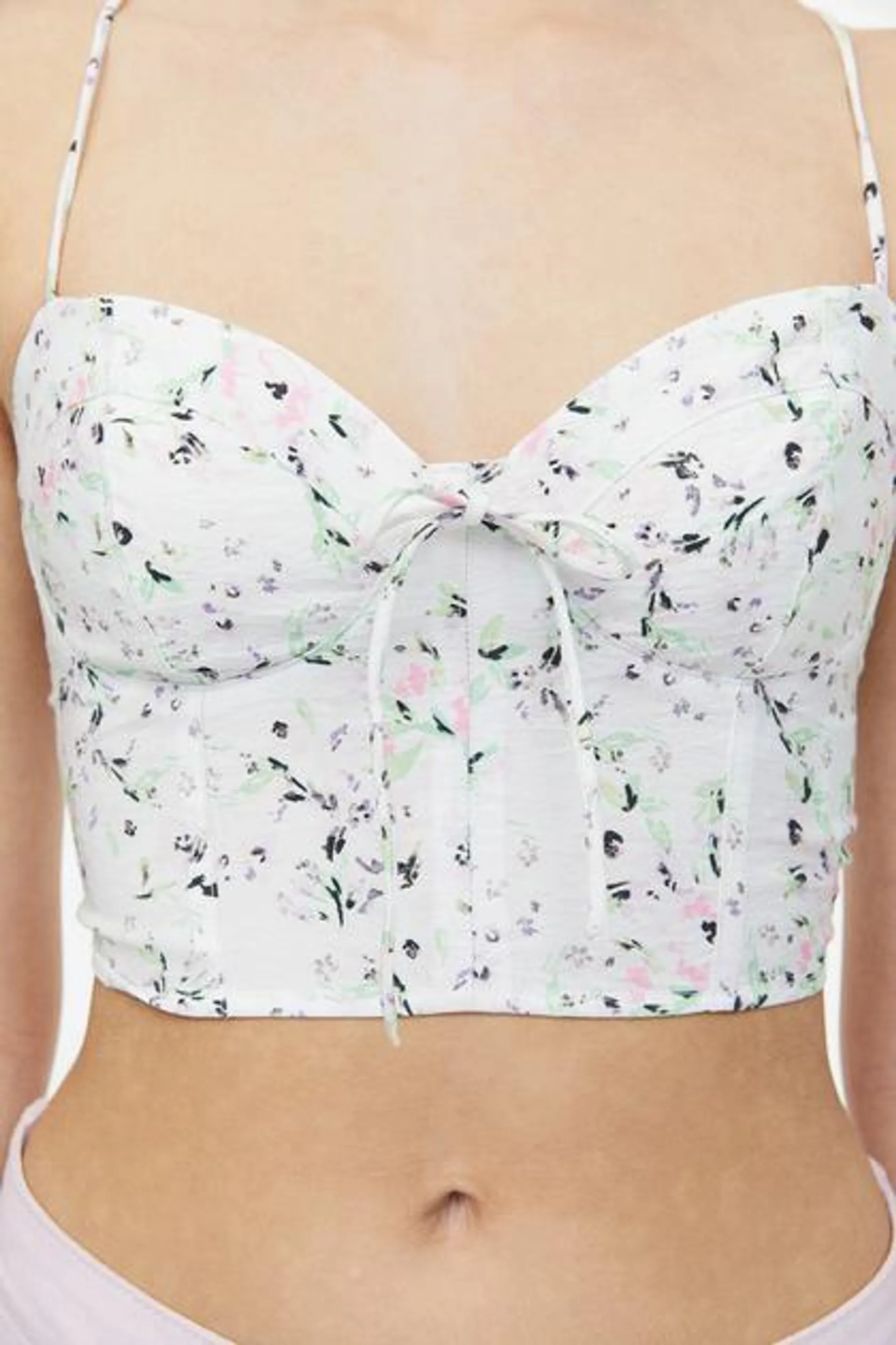 Cropped bustier top