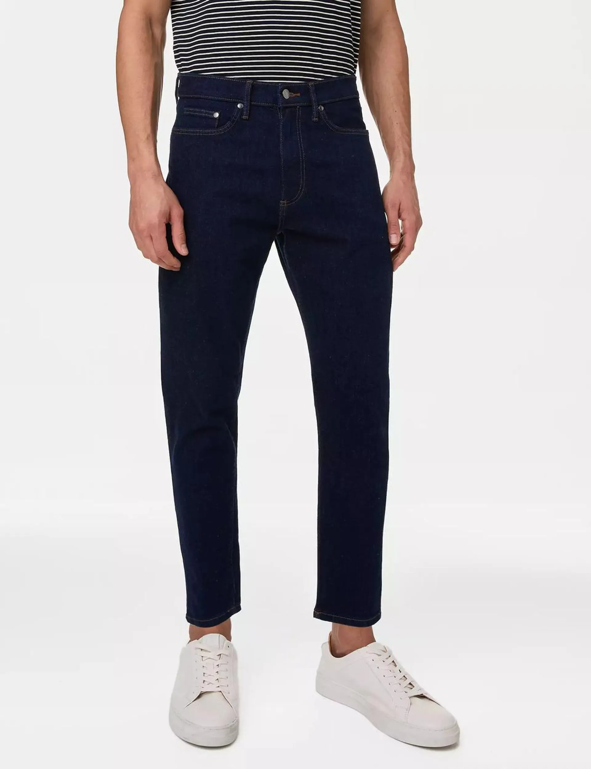 Tapered Fit Stretch Jeans